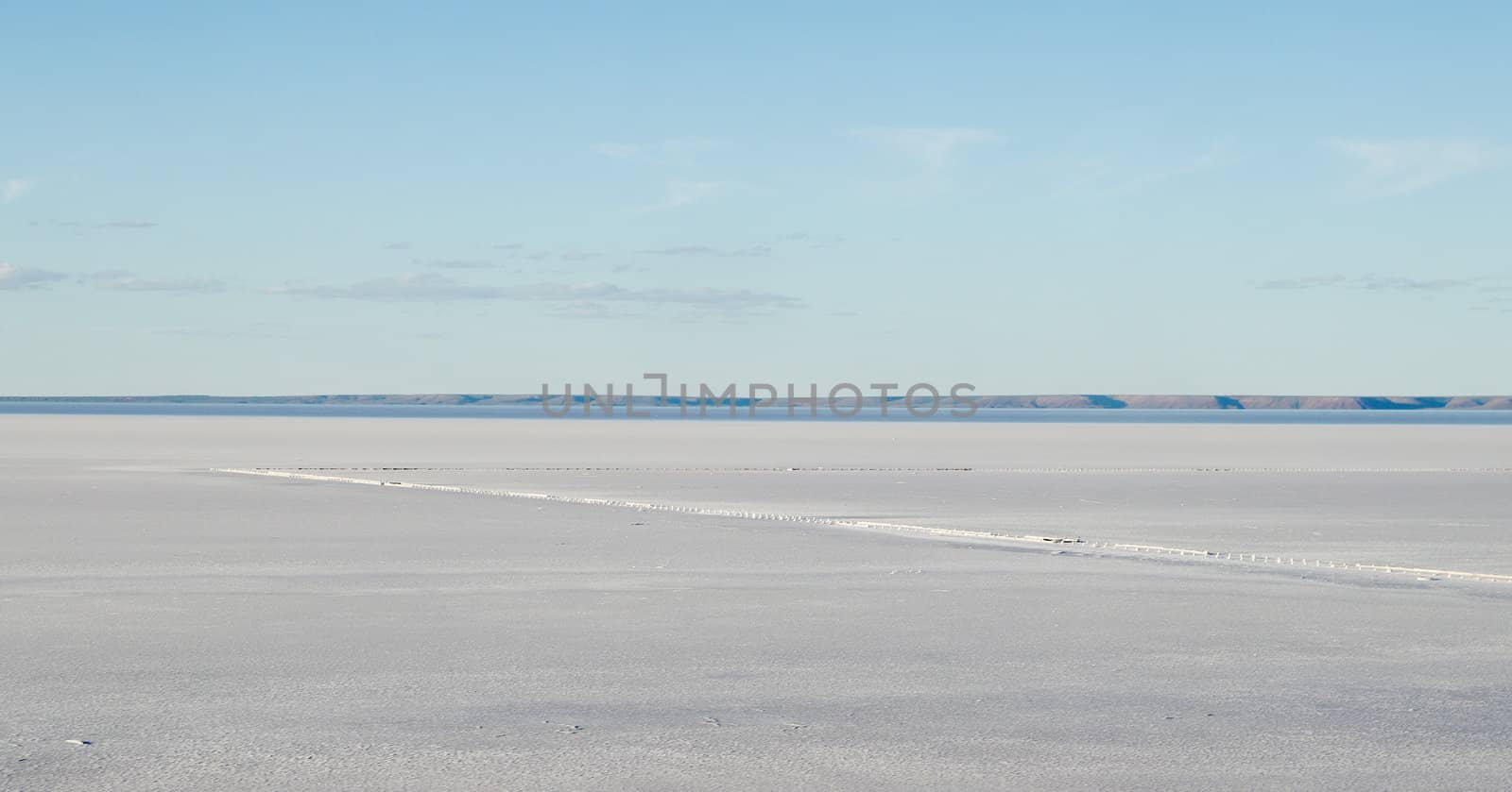 great image of a salt lake in australian outback