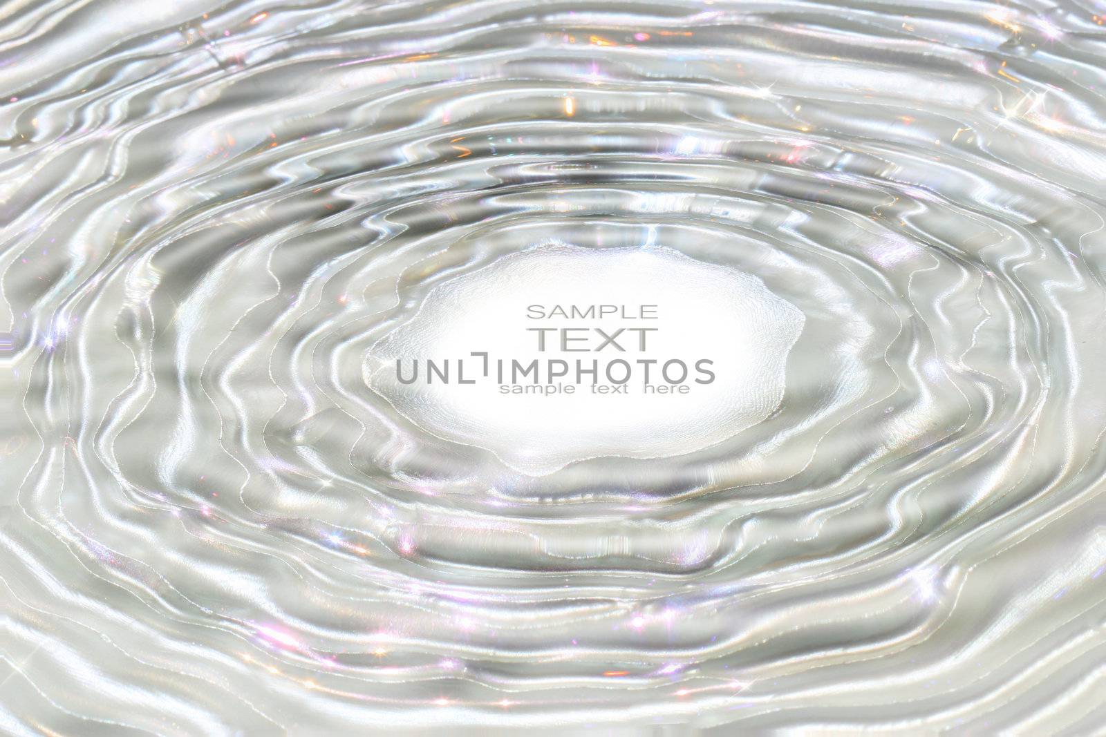 Pearled water ripples in sparkling water/ silver