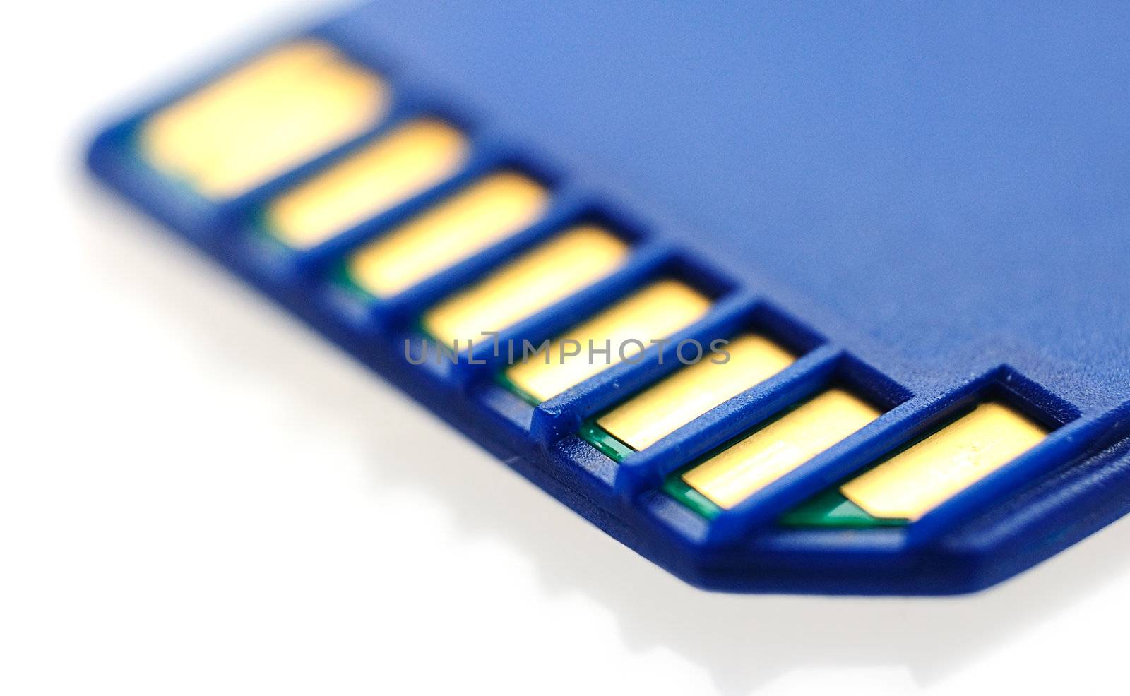 macro of Secure didital (SD) memory flash card