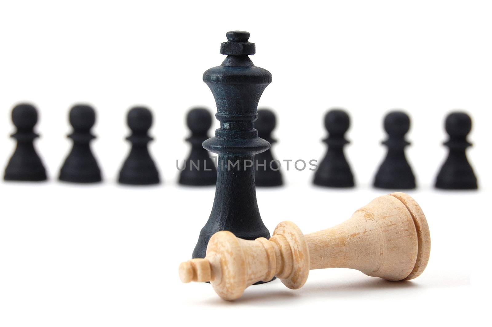 chess piece isolated on white background advising to strategic behavior