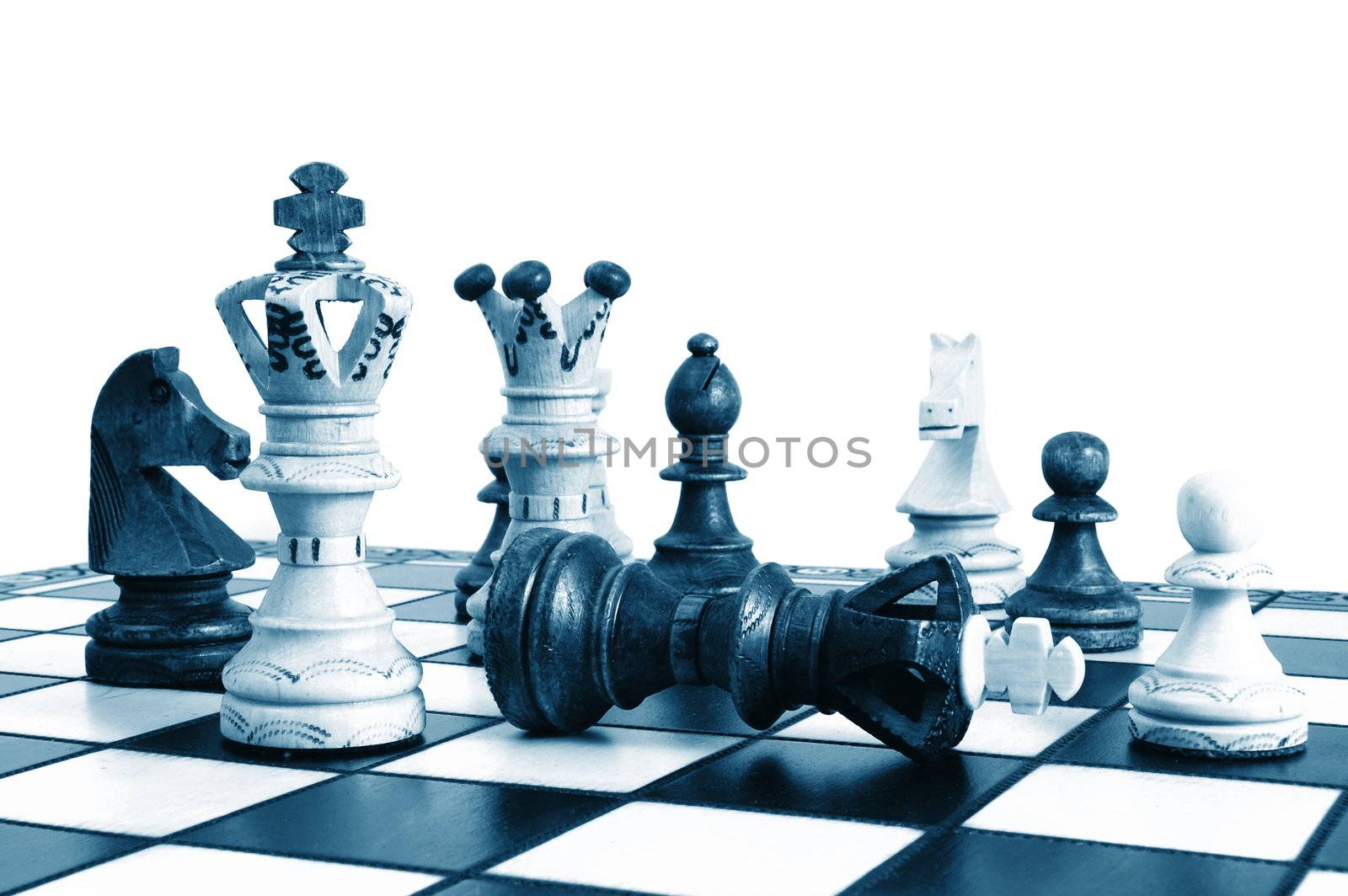 chess pieces showing concept for strategy success and battle in business