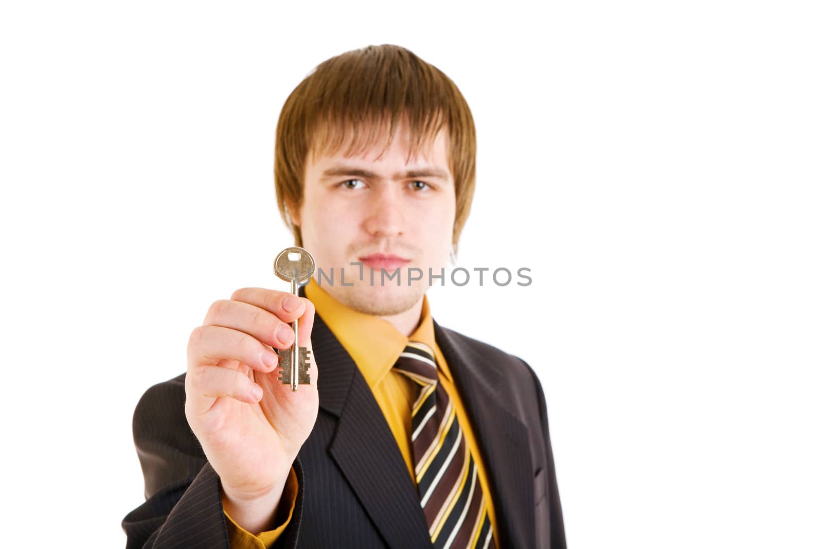 businessman with key