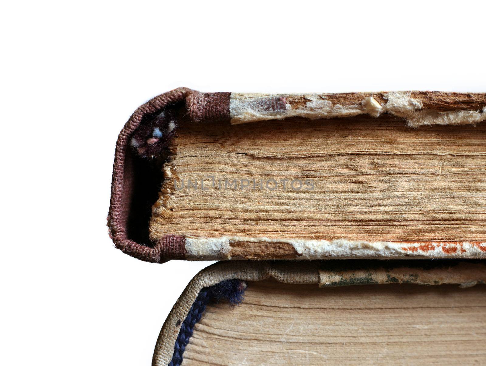 Two old of books isolated on white