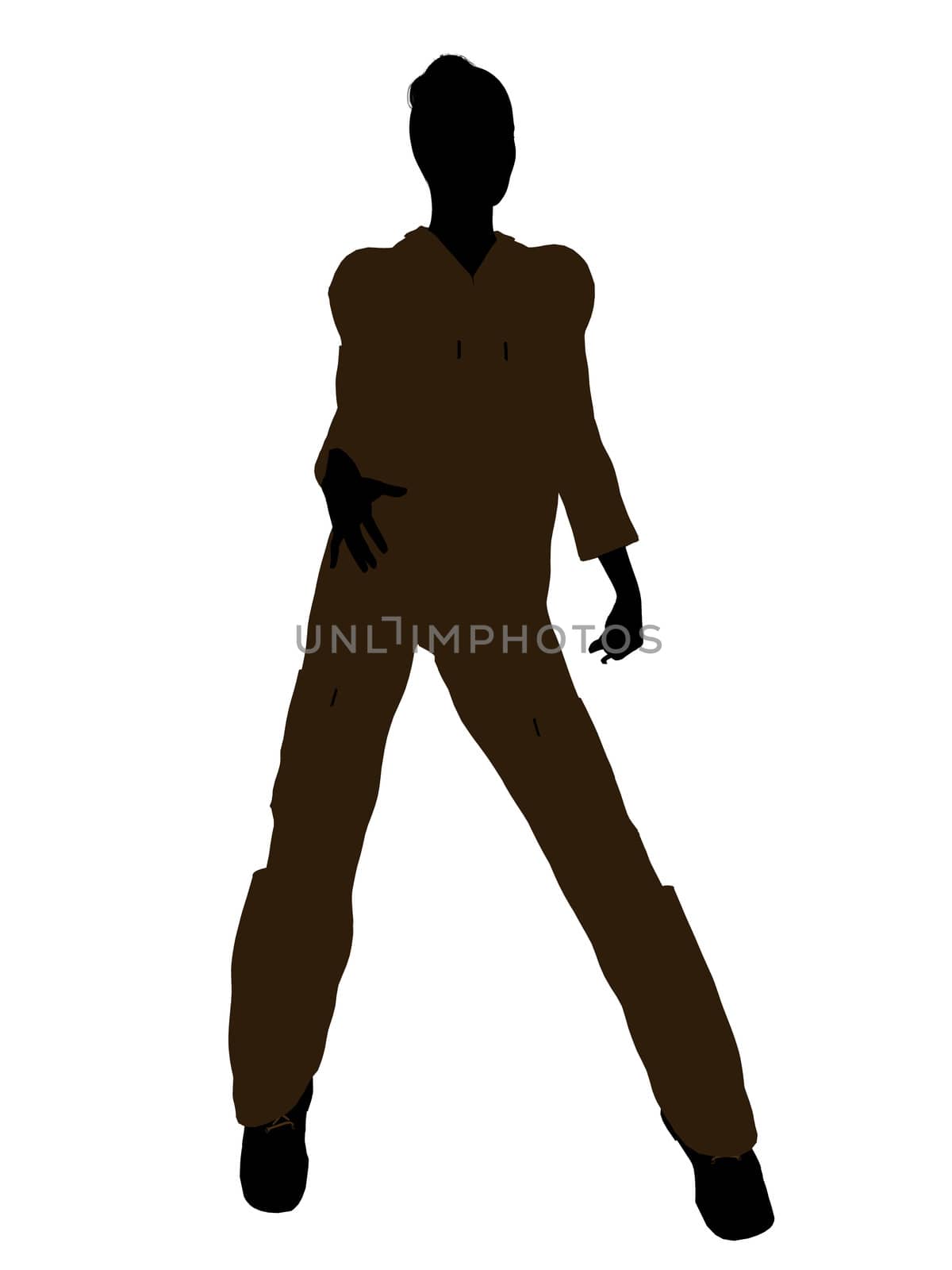 Female mechanic illustration silhouette on a white background