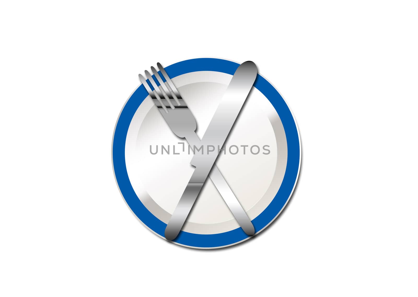 plate knife and fork 2 by megnomad