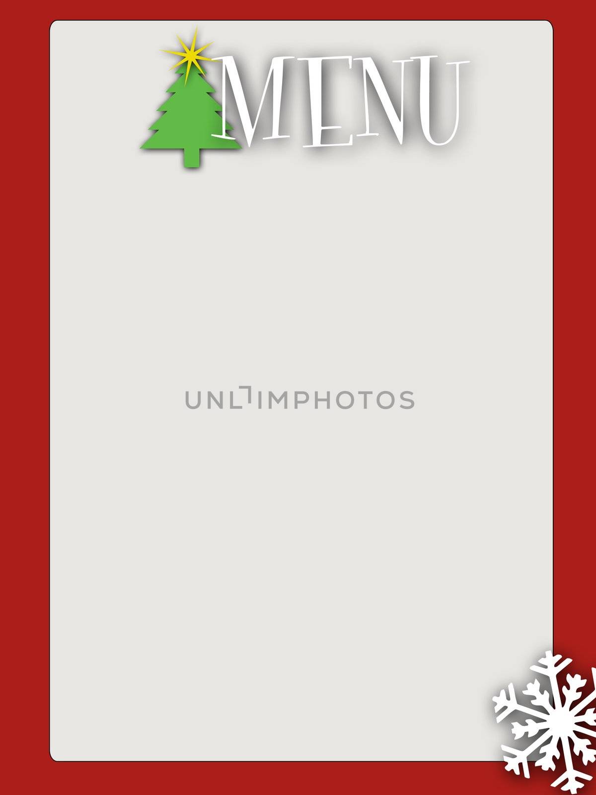 Retro style blank christmas menu by megnomad