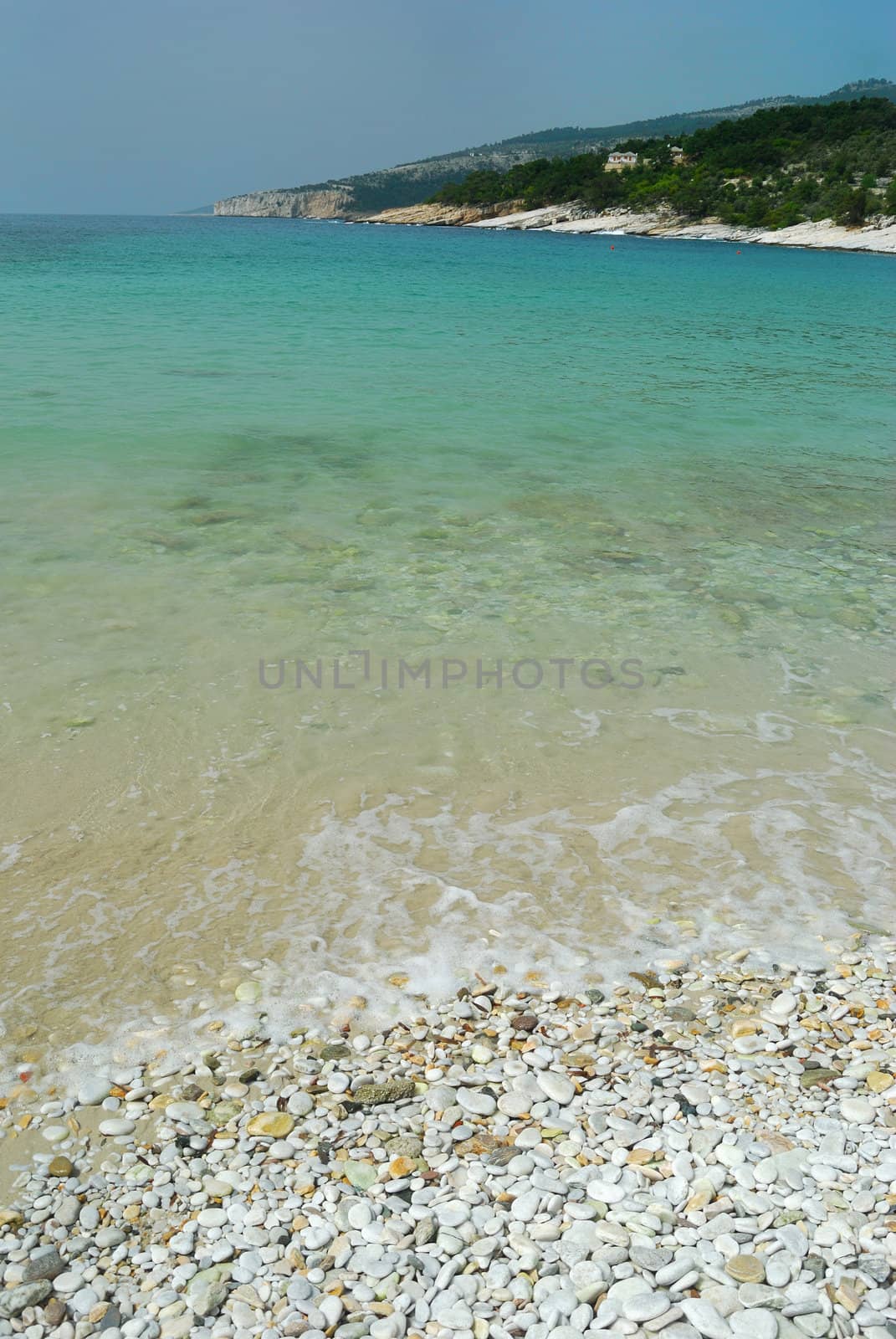 sunny ocean beach, turquoise water