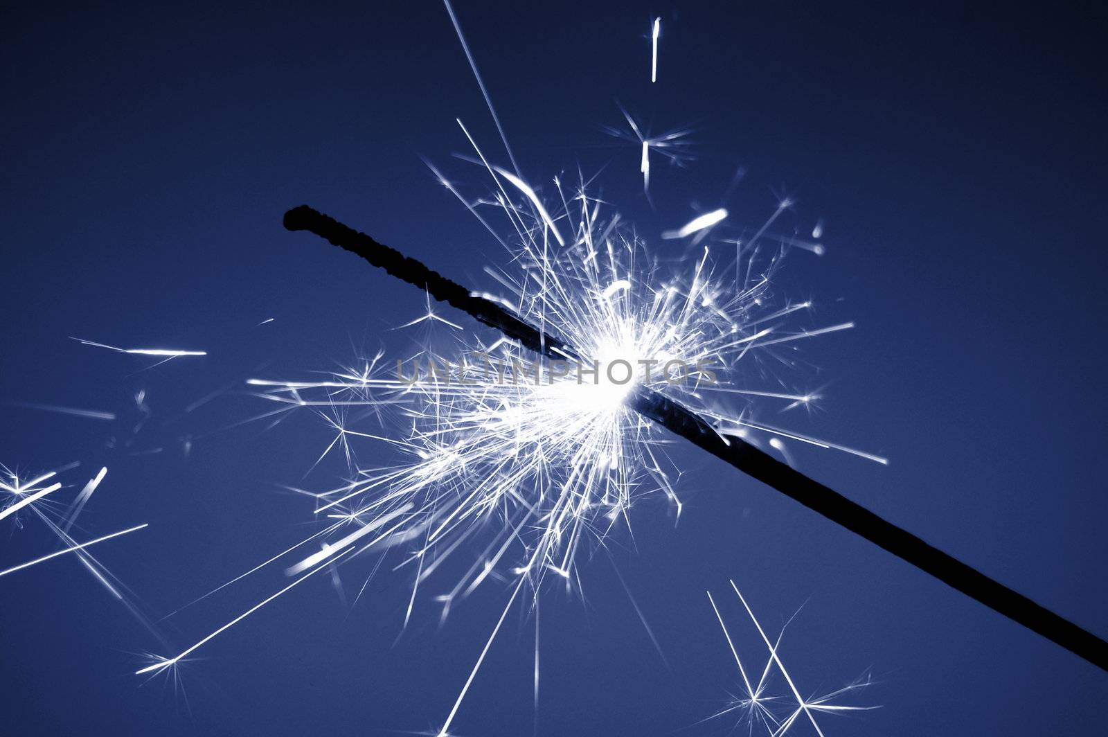 christmas sparkler with copyspace for text message