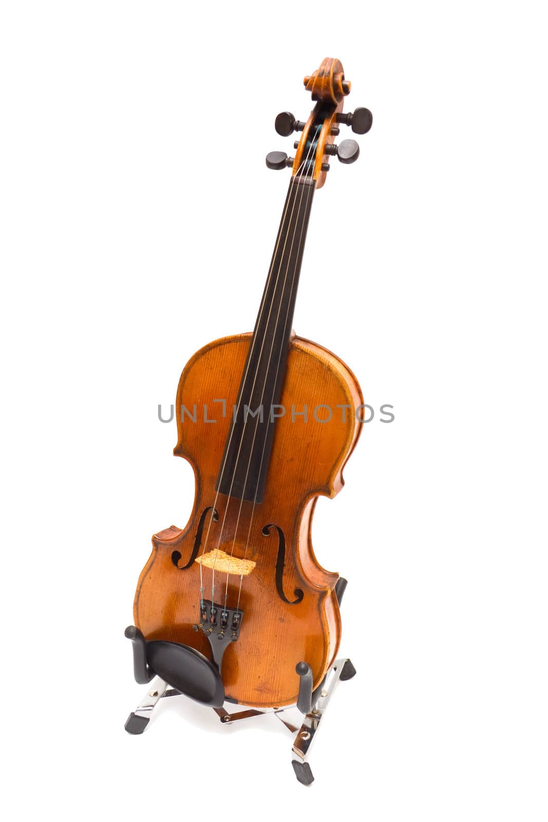 Violin on a support. Iisolated by Kriblikrabli