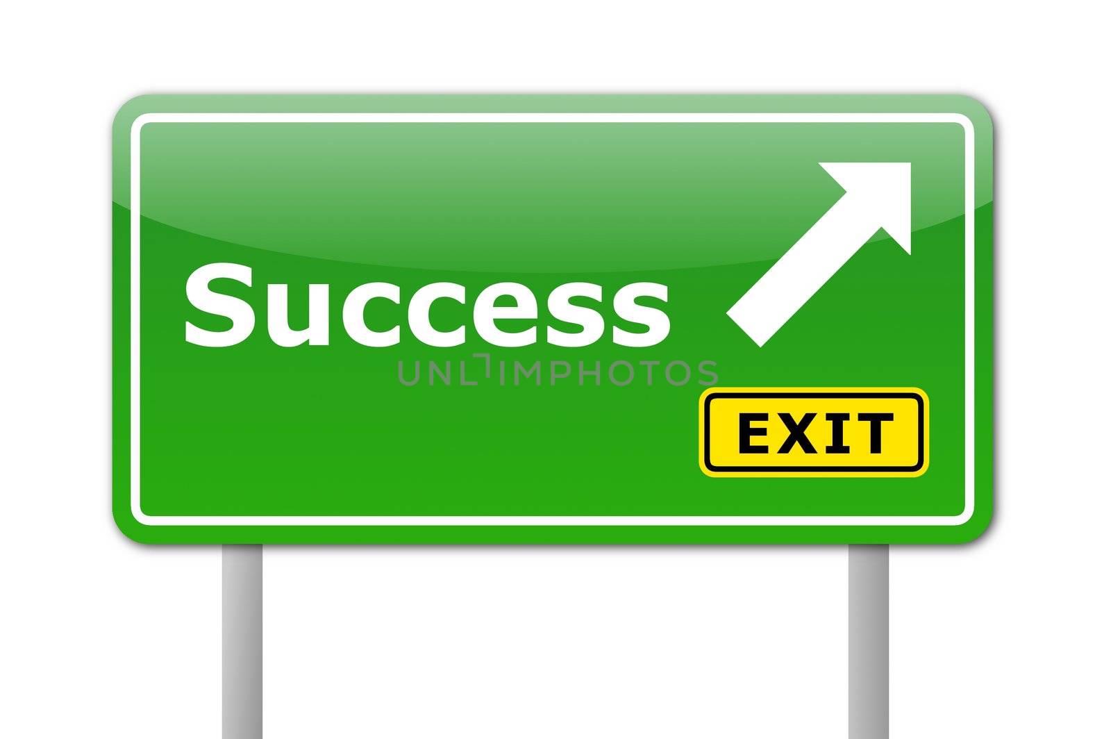 success written on a board showing fortune on business