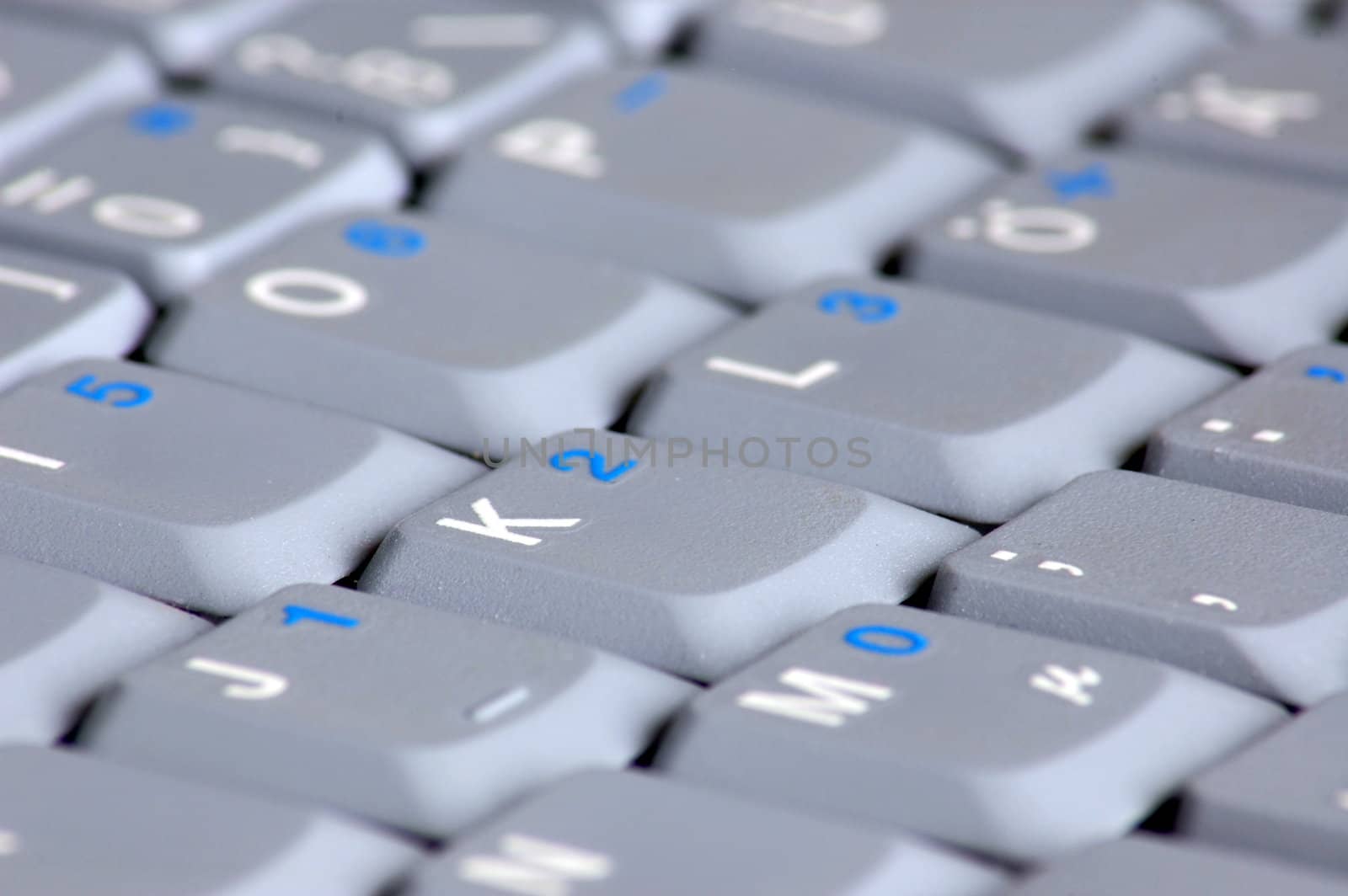 gray keyboard of a business laptop computer