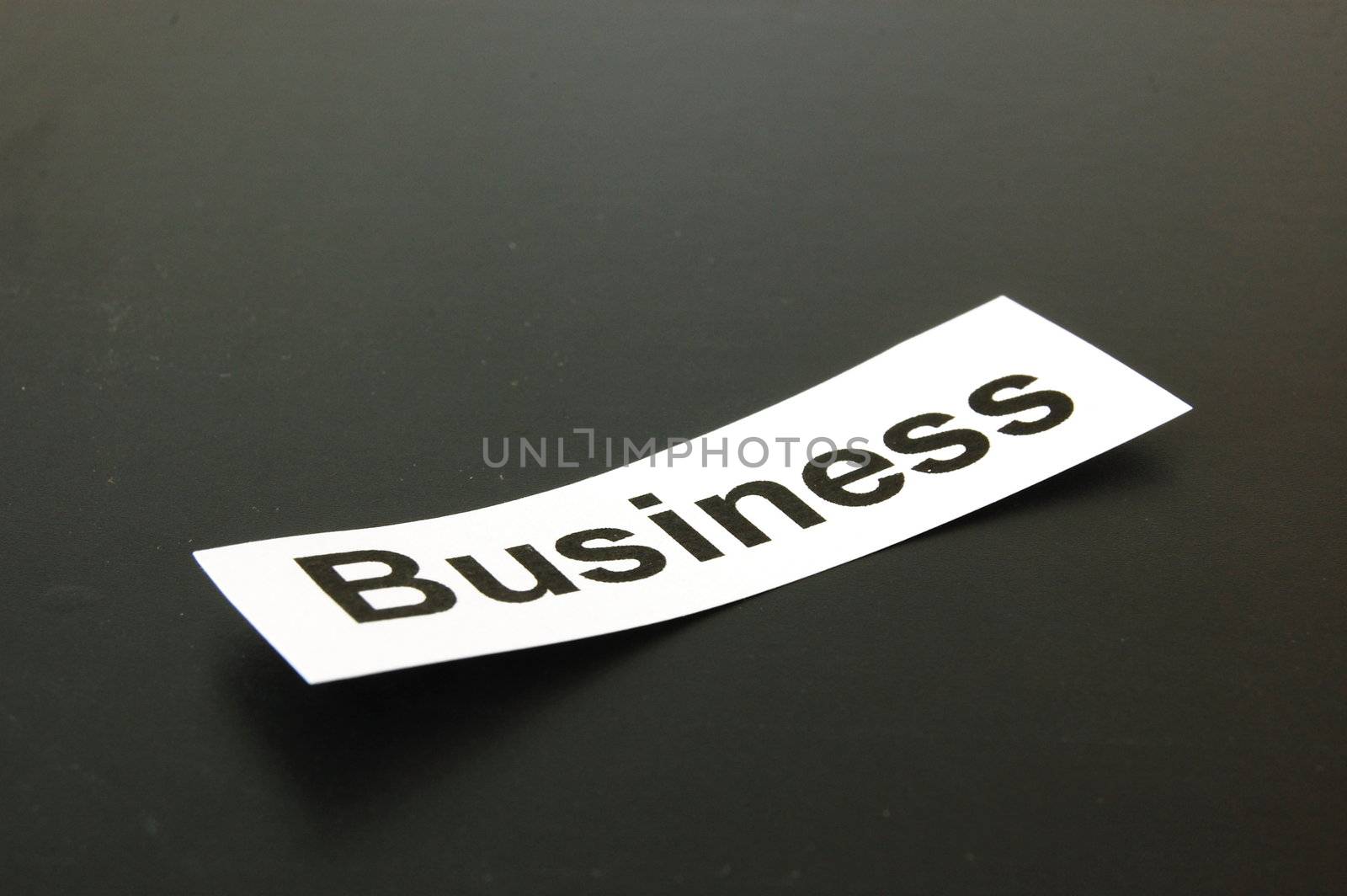 business written on paper showing commercial concept