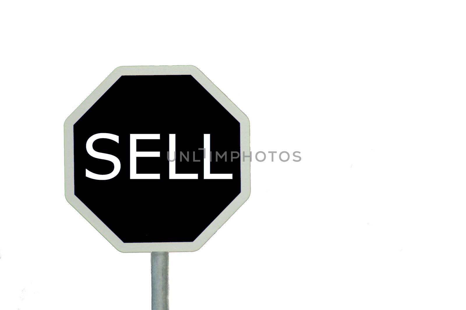 sign isolated on white background with empty space for a text message