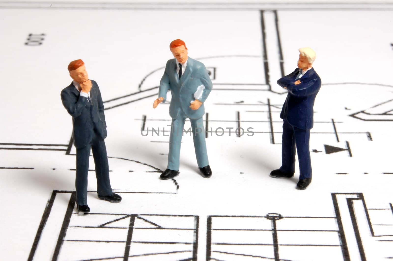 meeting of business man on architecture background
