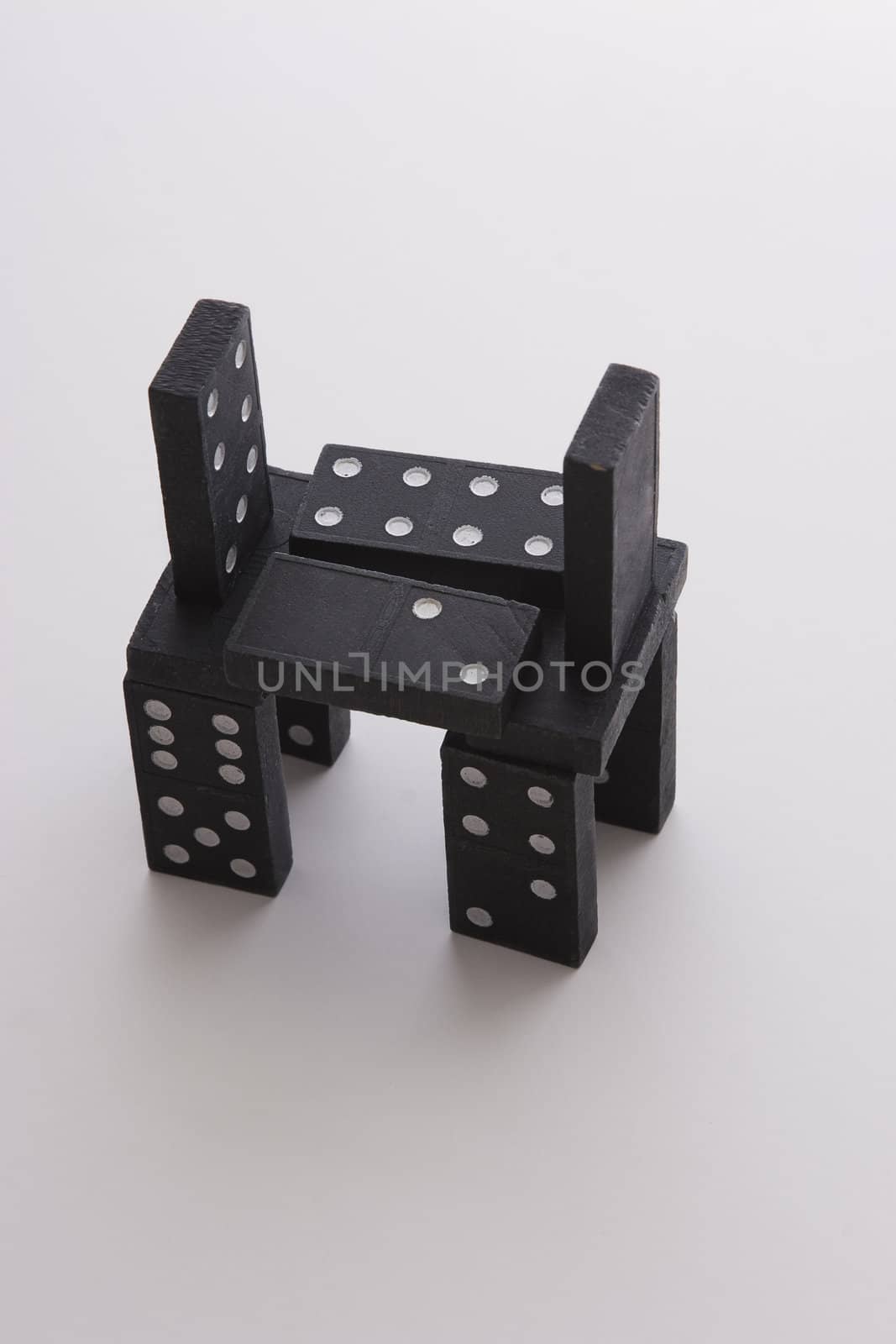 structure made out of domino pieces