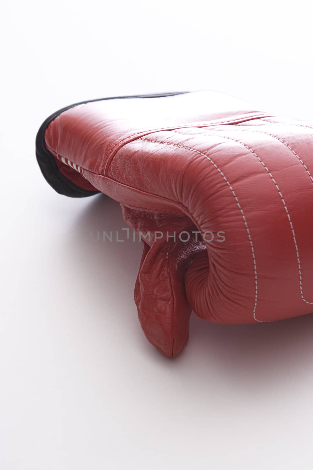 close up of a training boxing glove