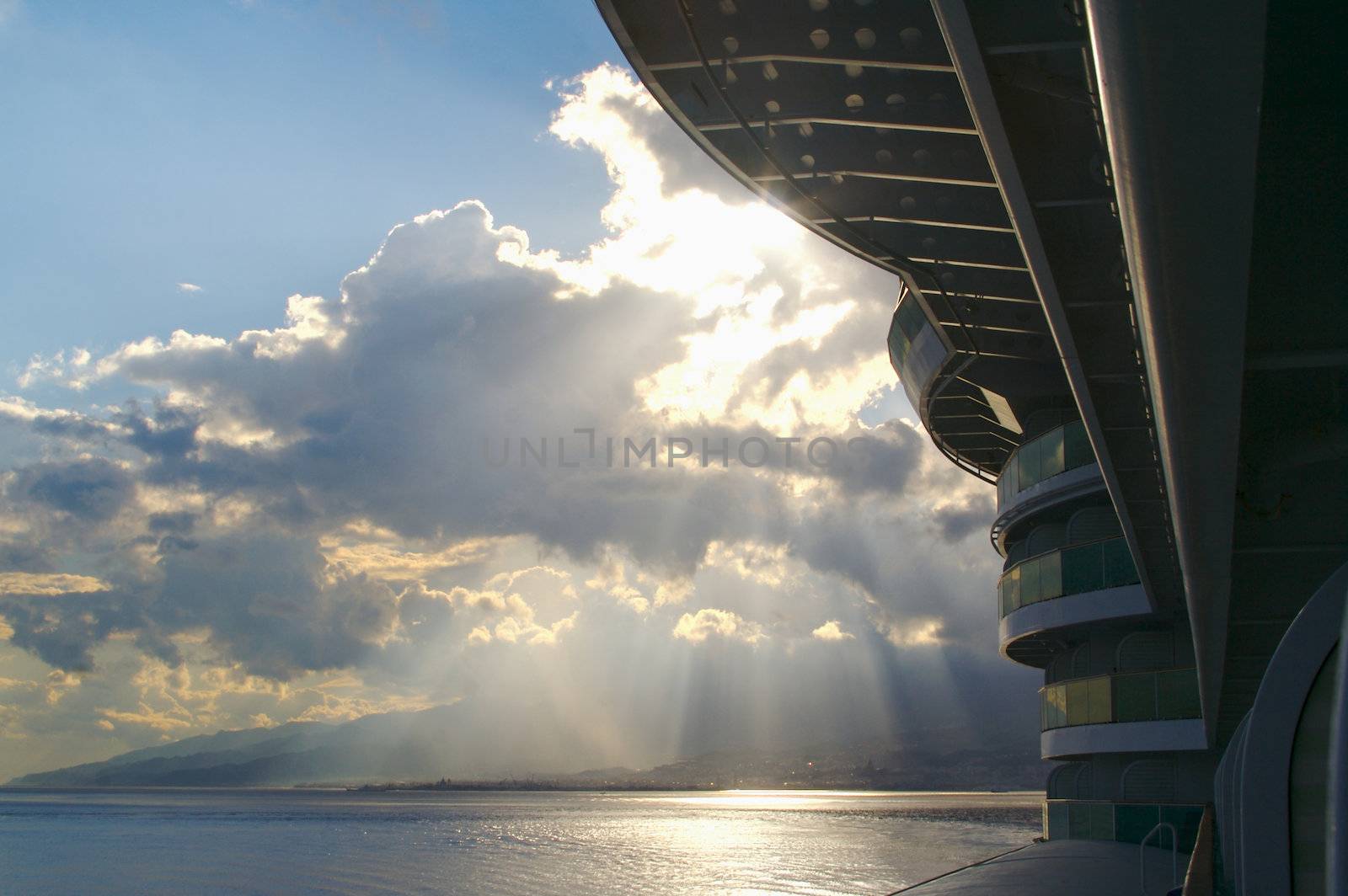 Sunset from a cruise ship. by Feverpitched