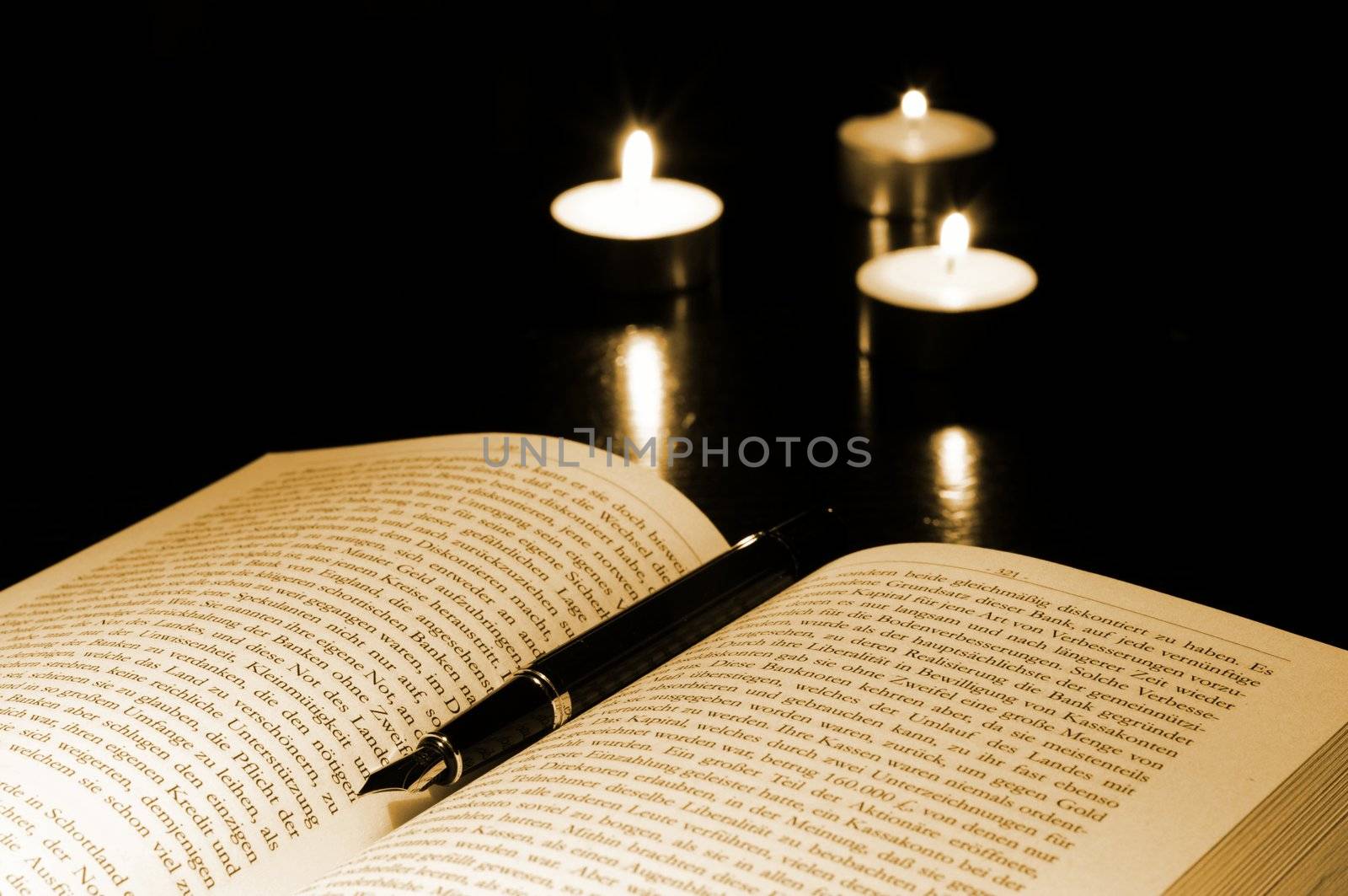 book in church or library with copyspace for text message
