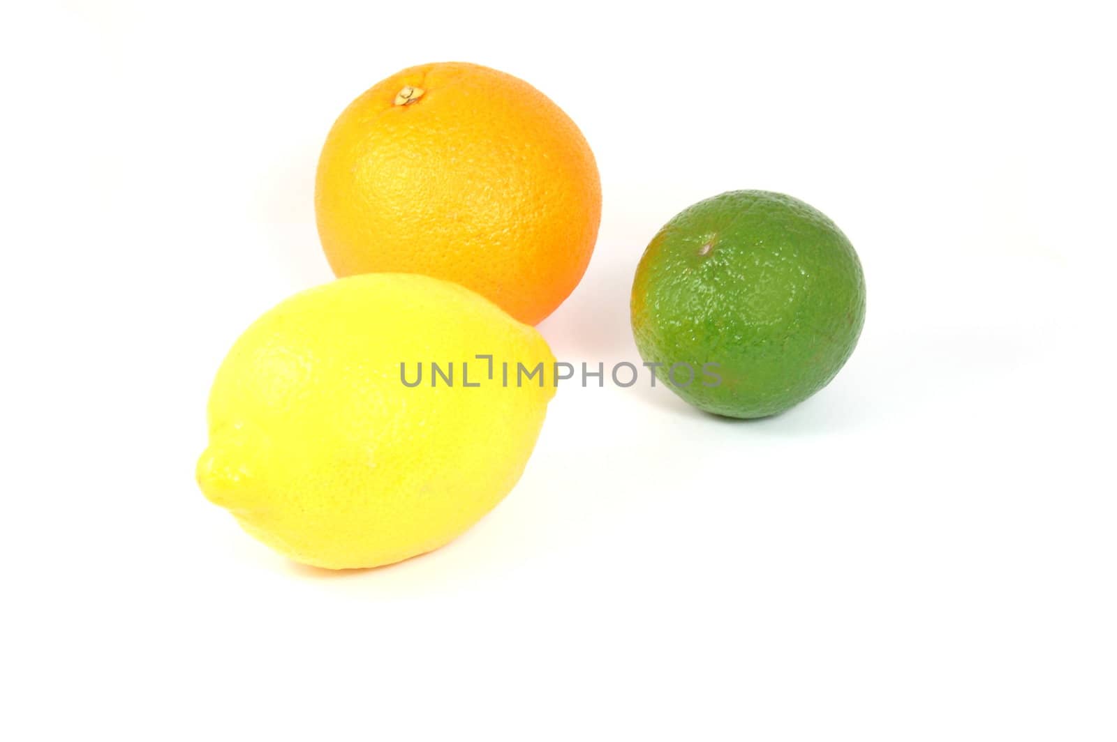fresh lemon , orange , and citron fruits isolated on a white background