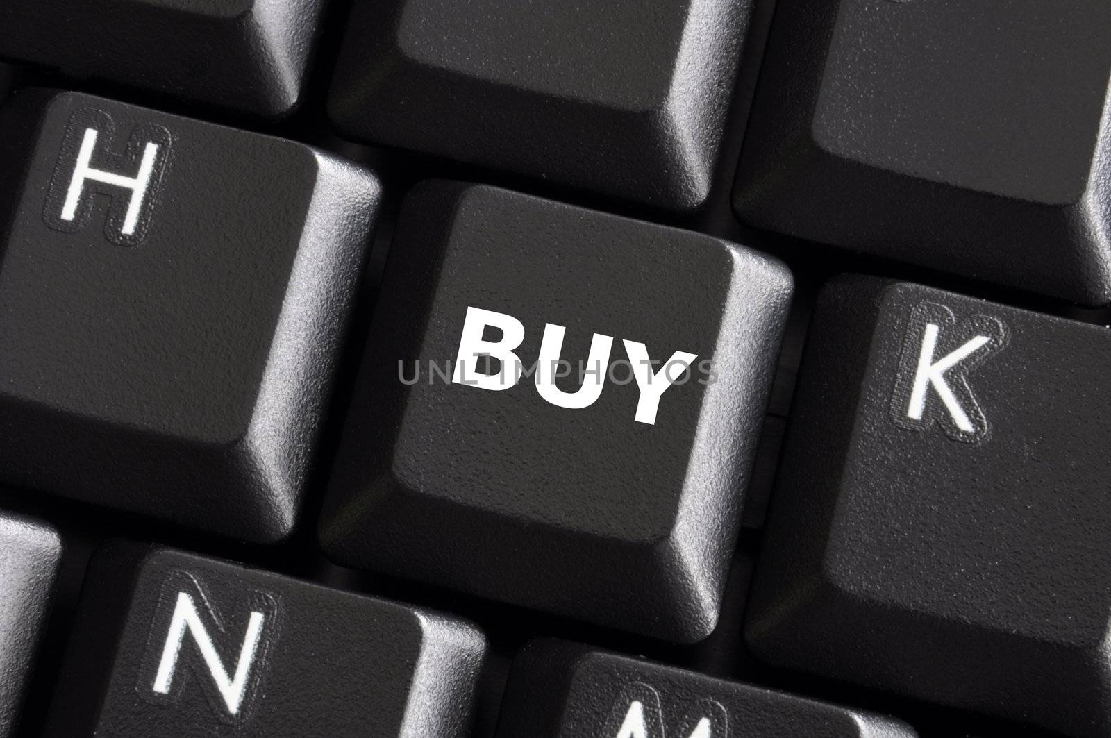 buy button on computer keyboard showing business concept
