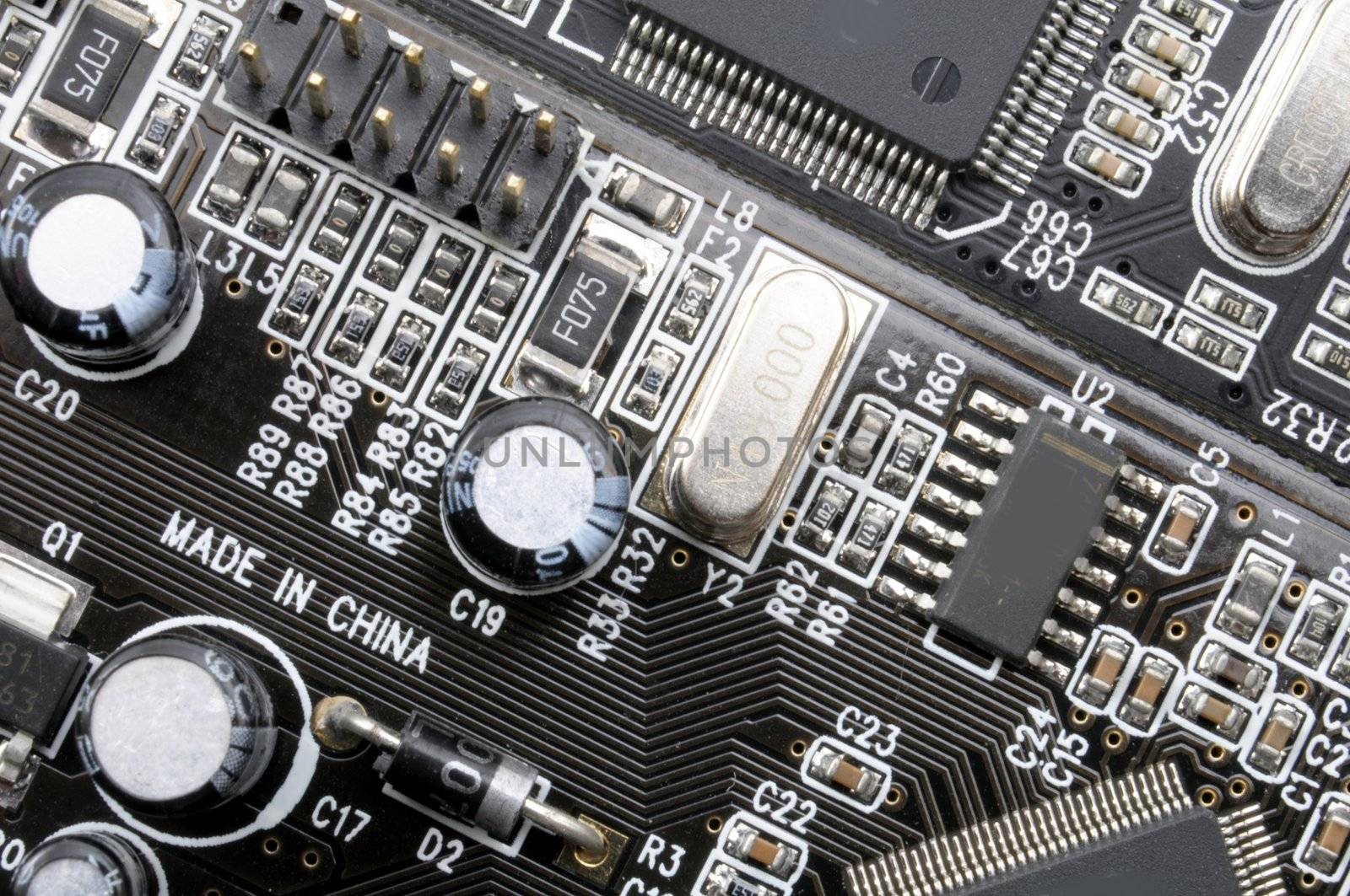 modern high tech computer electronics eqipment background