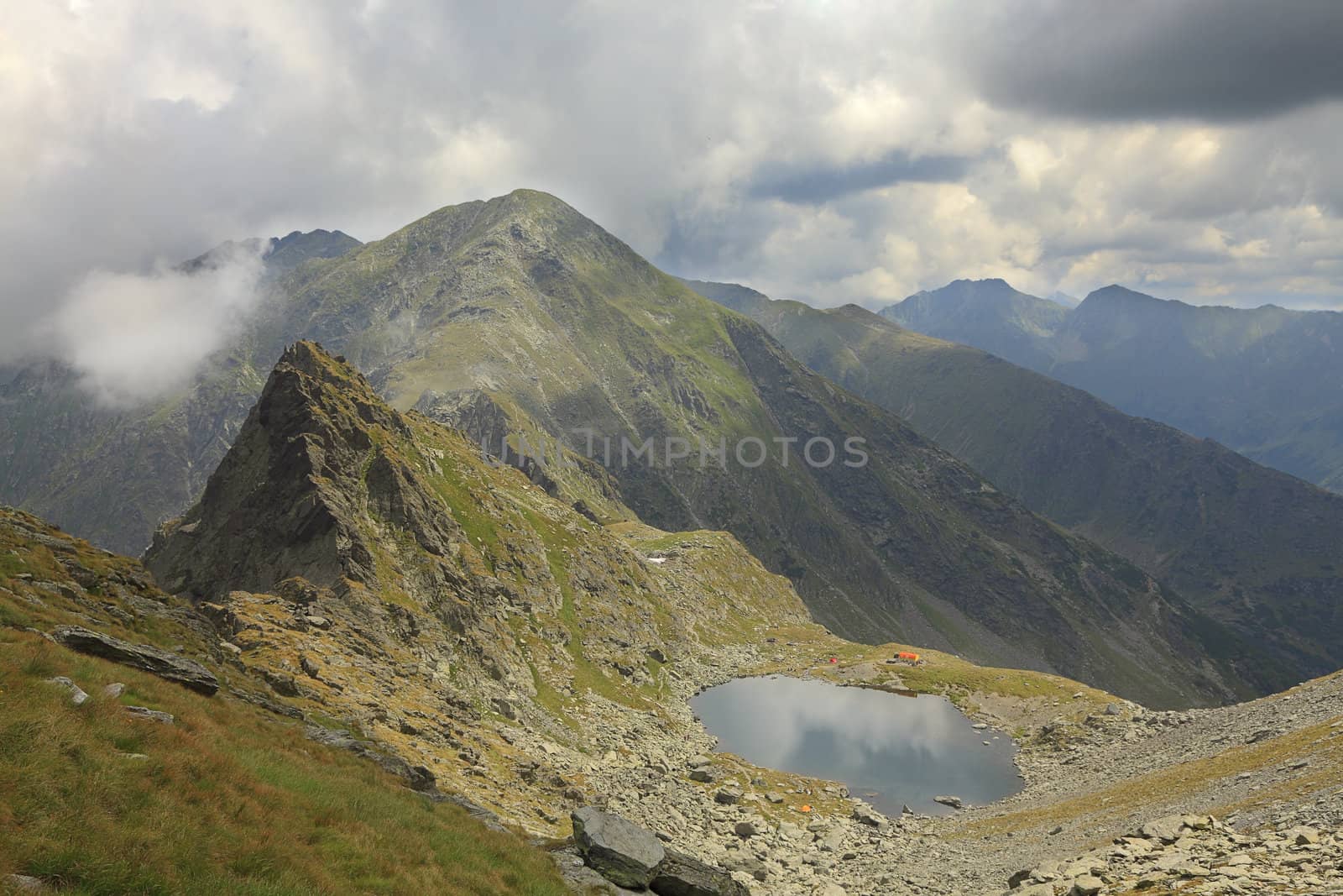 Caltun lake in Fagras Mountains,from Romania. 