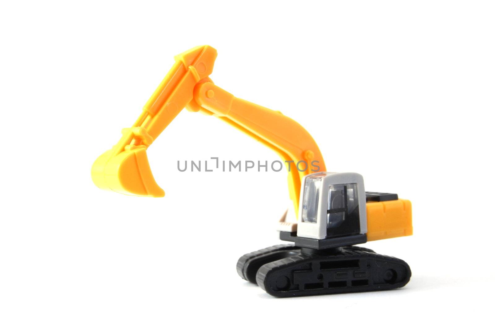 toy digger showing concept for construction company