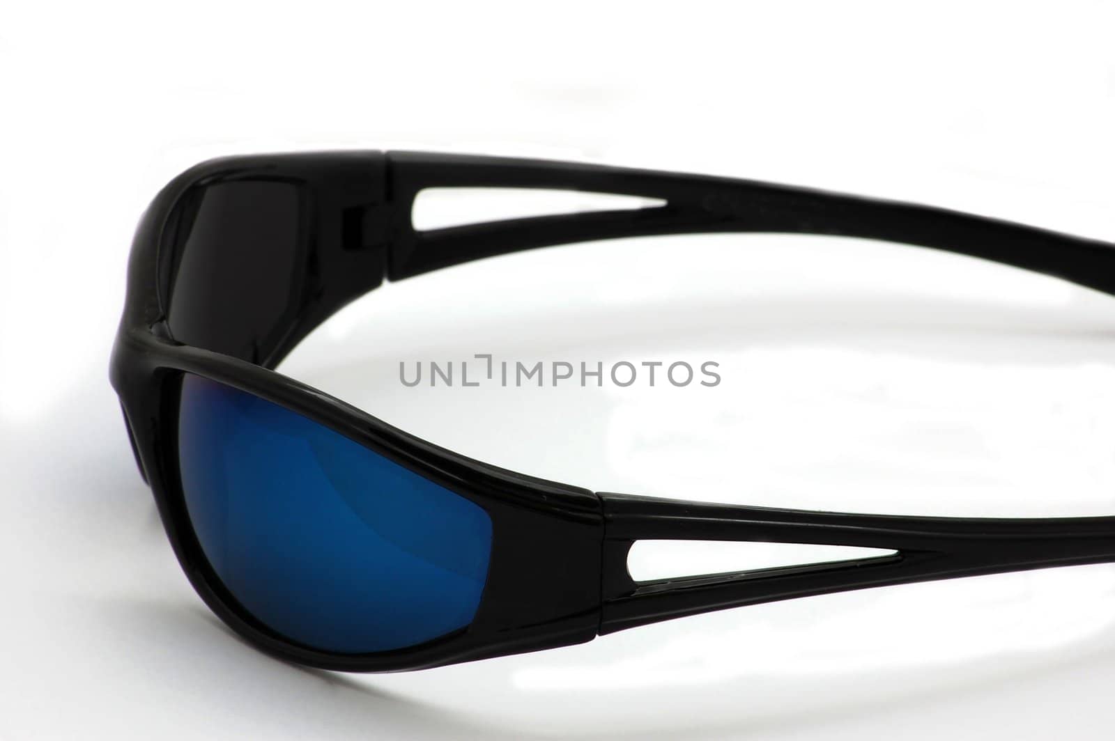 blue sunglasses isolated on the white background