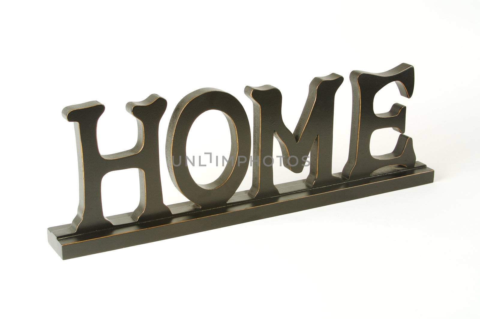 Carved Wood Home Decoration on white background.