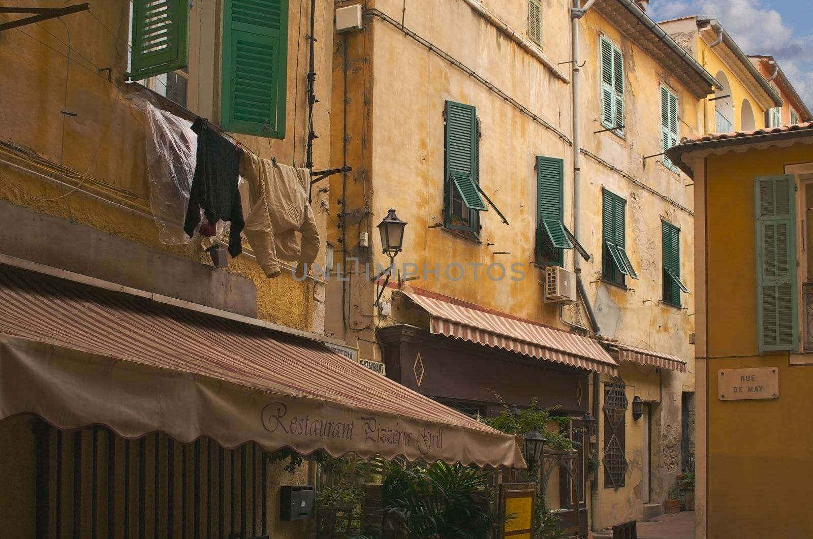 Narrow Street in France by Feverpitched