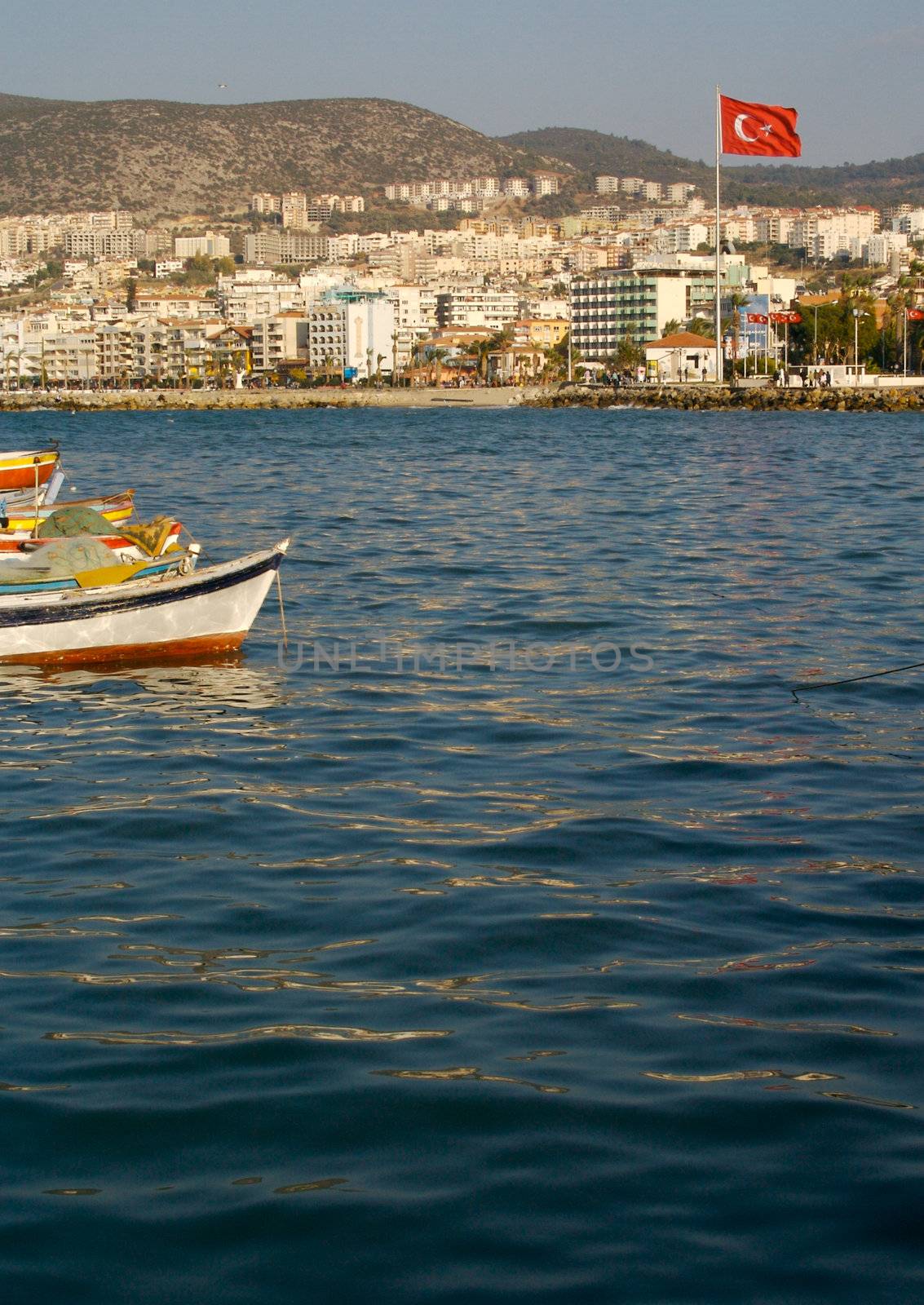 Turkish Harbor, Boats & Flag