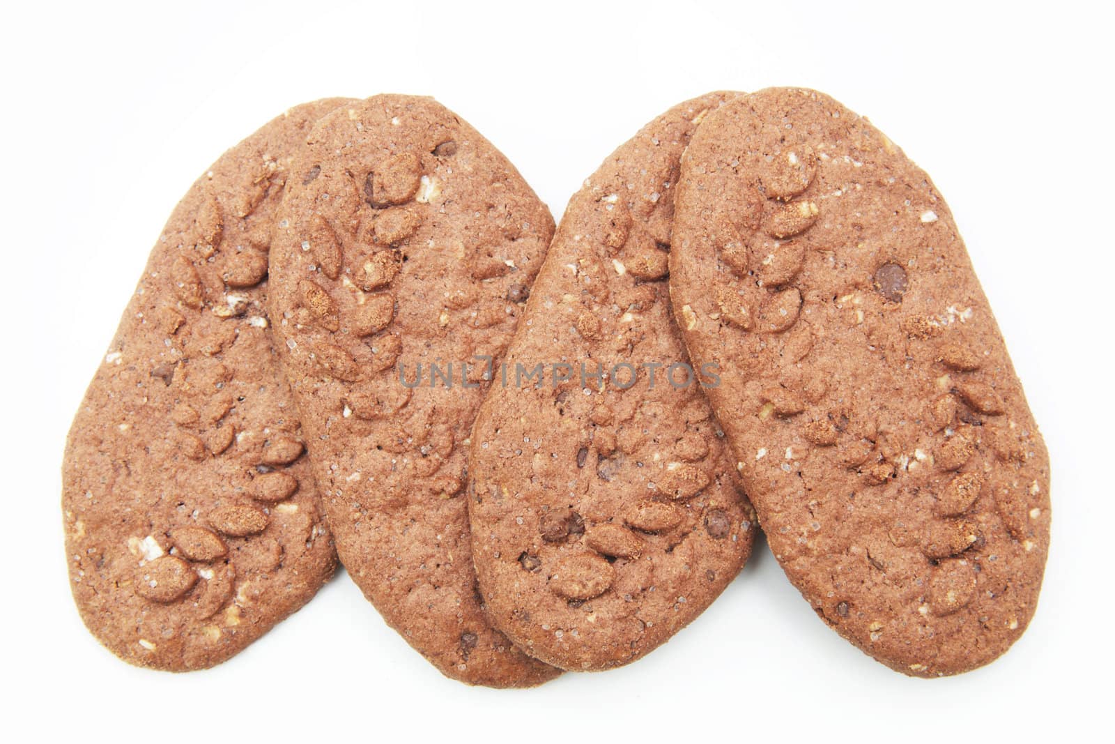  	Cookies on the white background