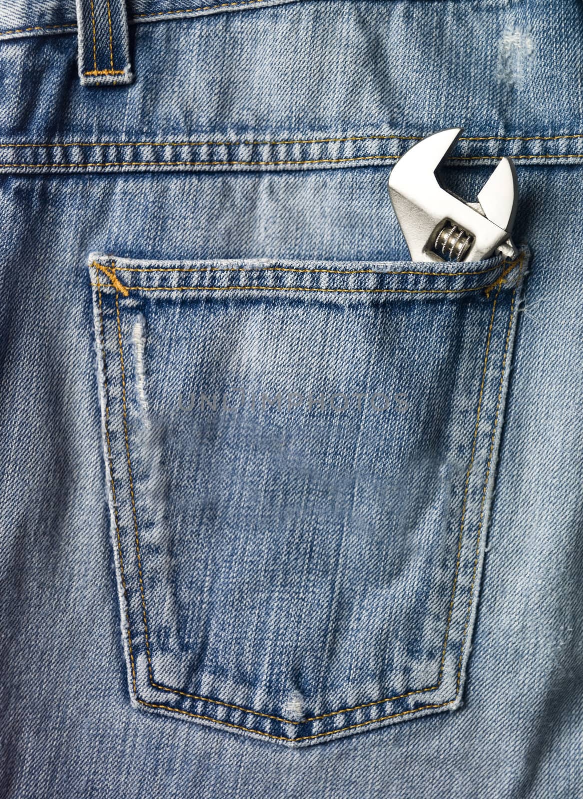 One Screwdriver in a jeans pocket