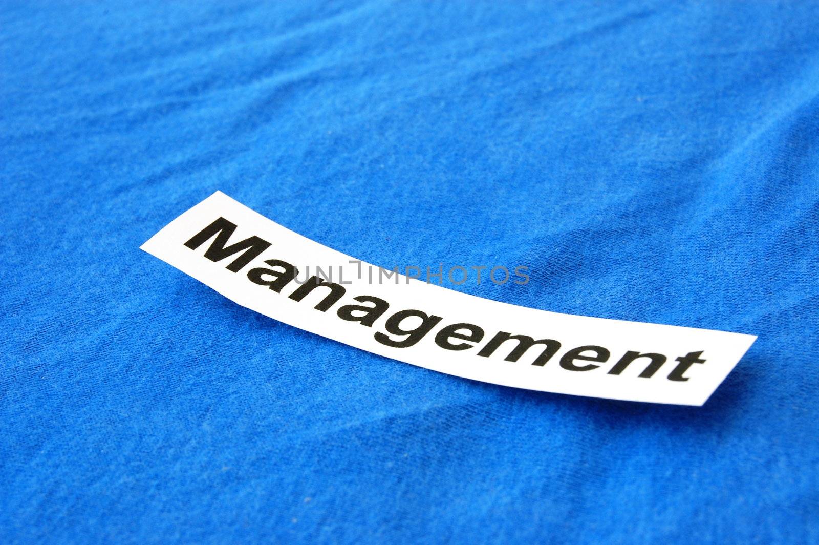 management concept with copyspace for text message