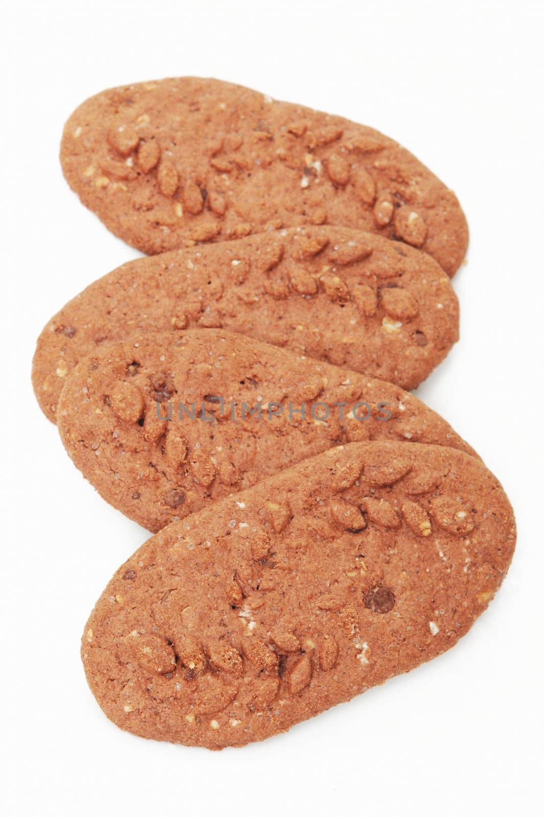 Cookies on the white background