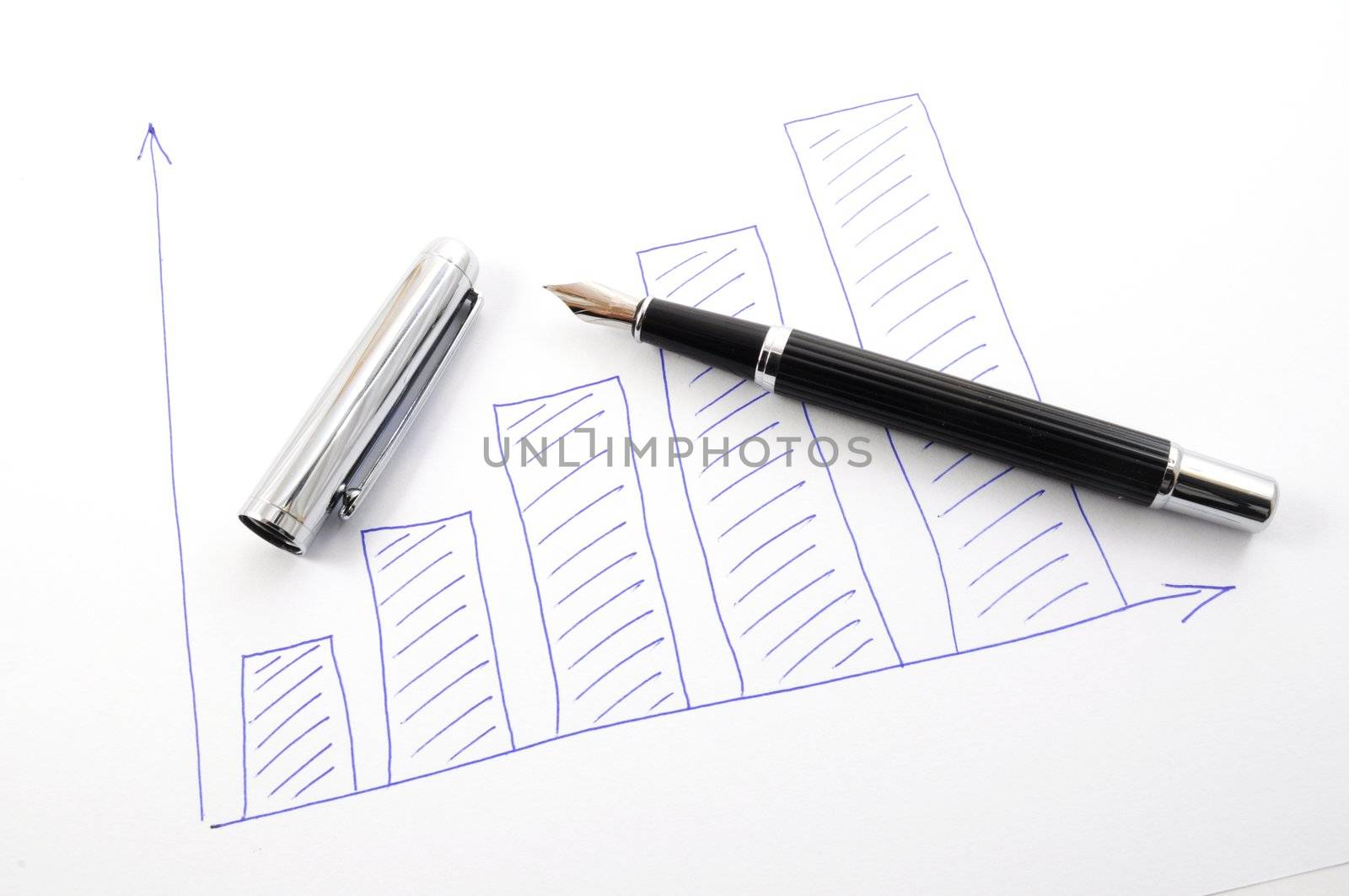 financial graph showing business growth and success
