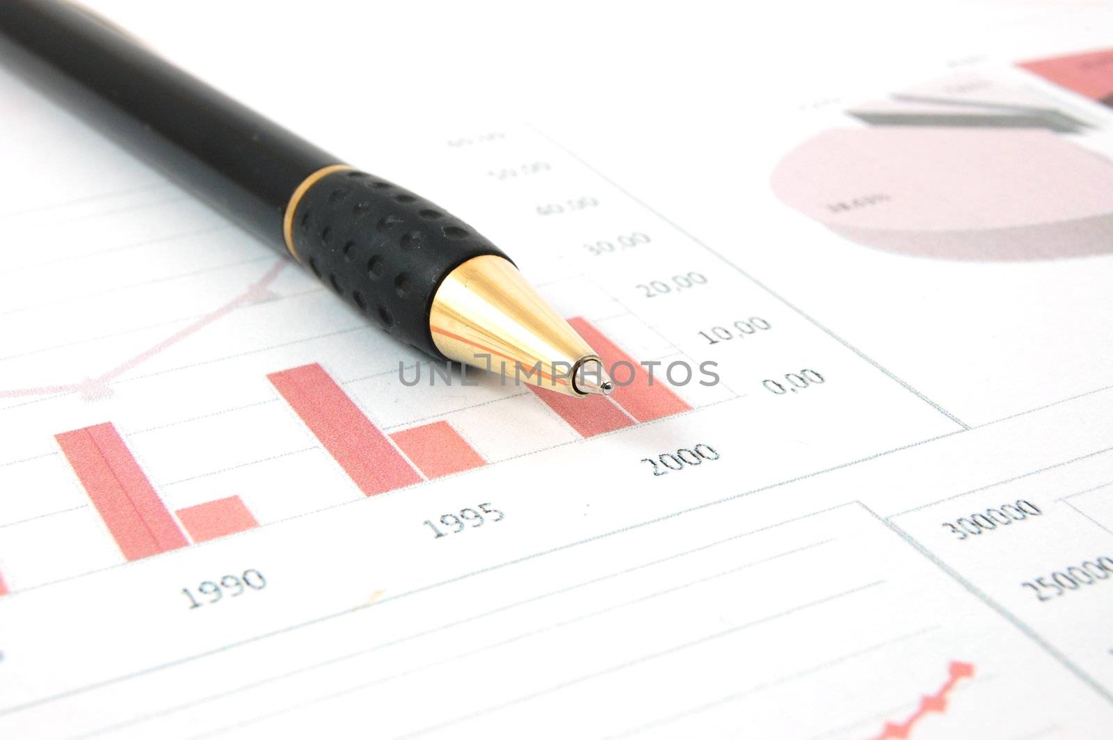 business chart showing financial success and economic growth