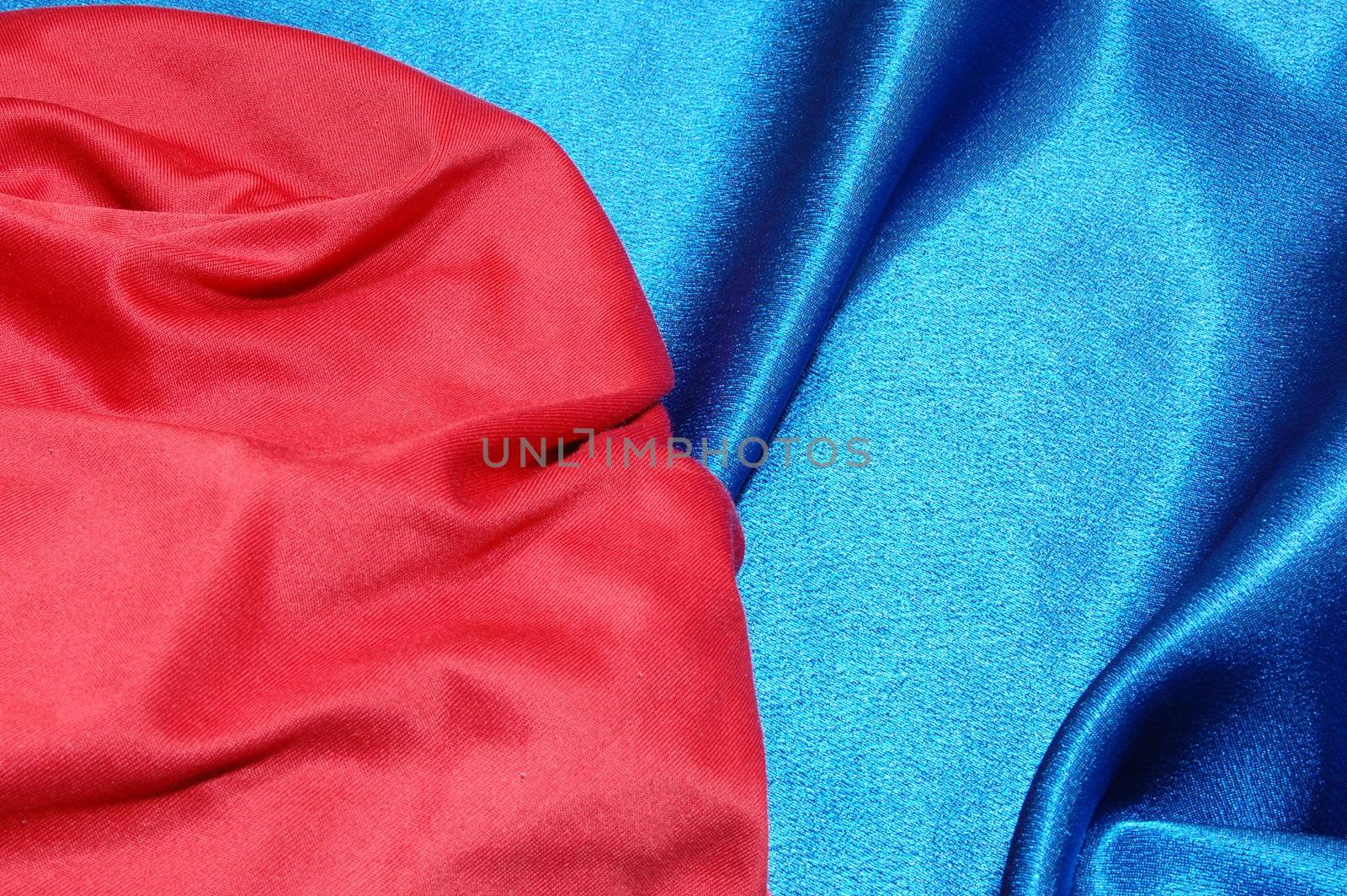 blue satin or silk background with textile texture