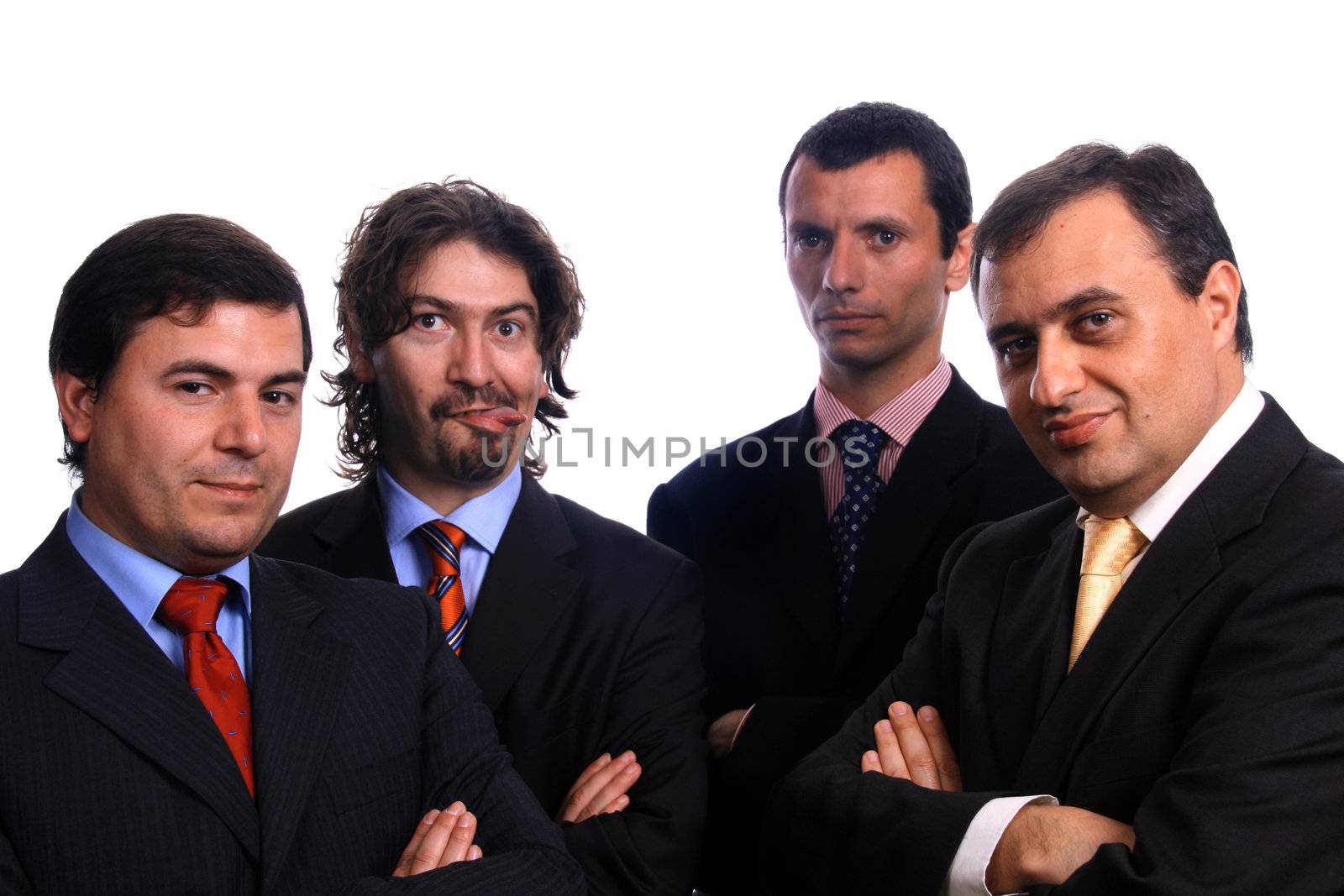 businessteam over white background studio