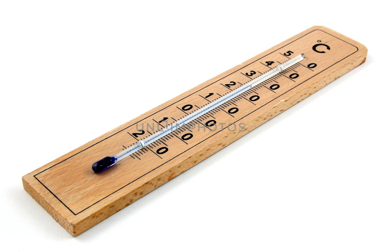Its a Thermometer isolated on a white background.