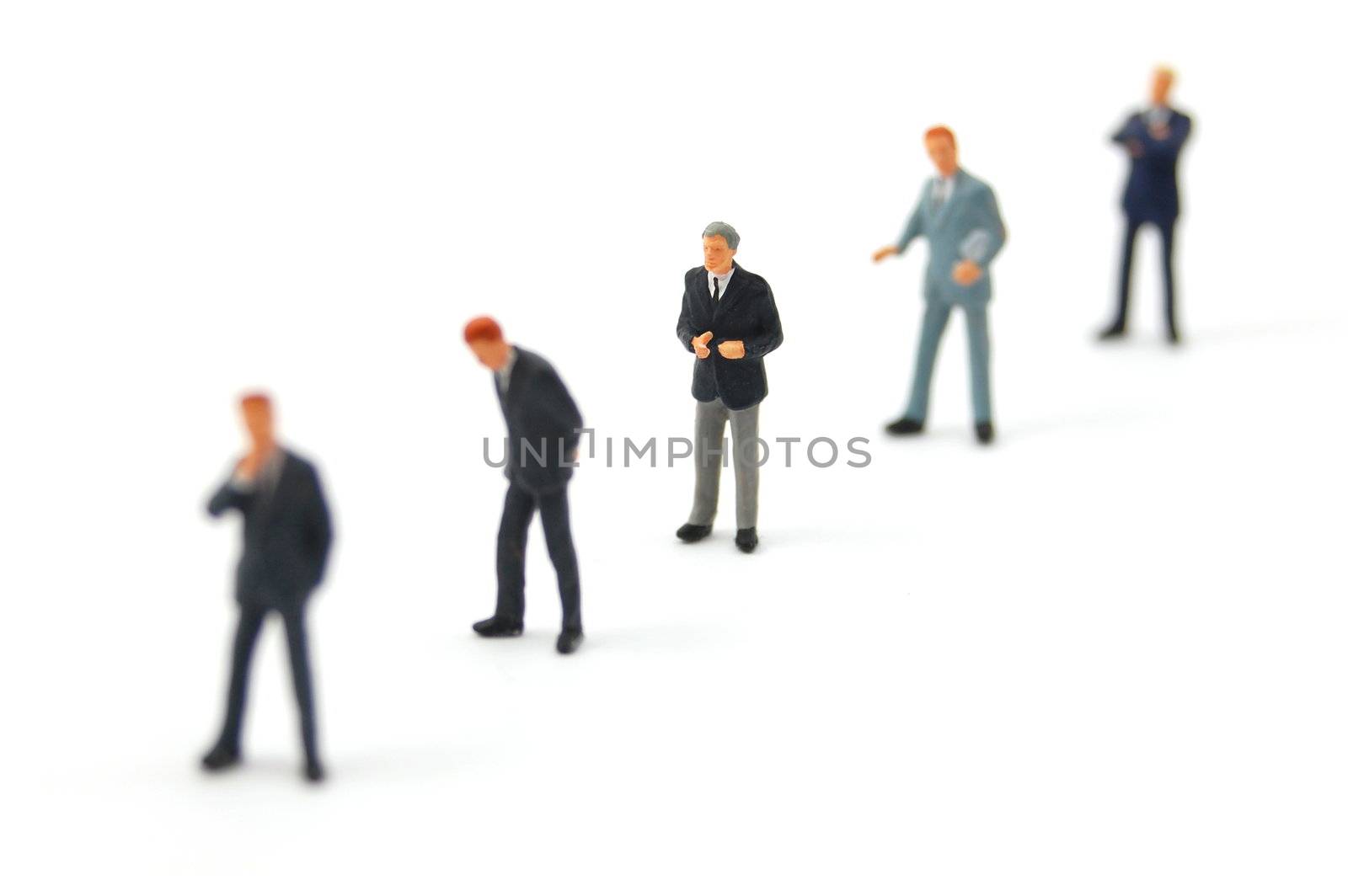 individual and successful business man isolated on white background