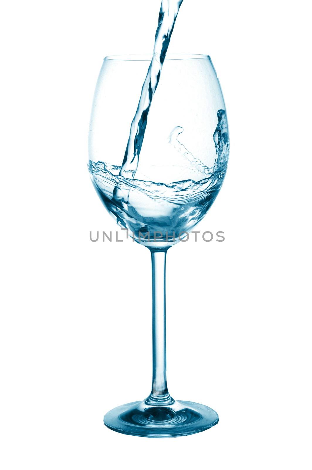 glass of water isolated on white background