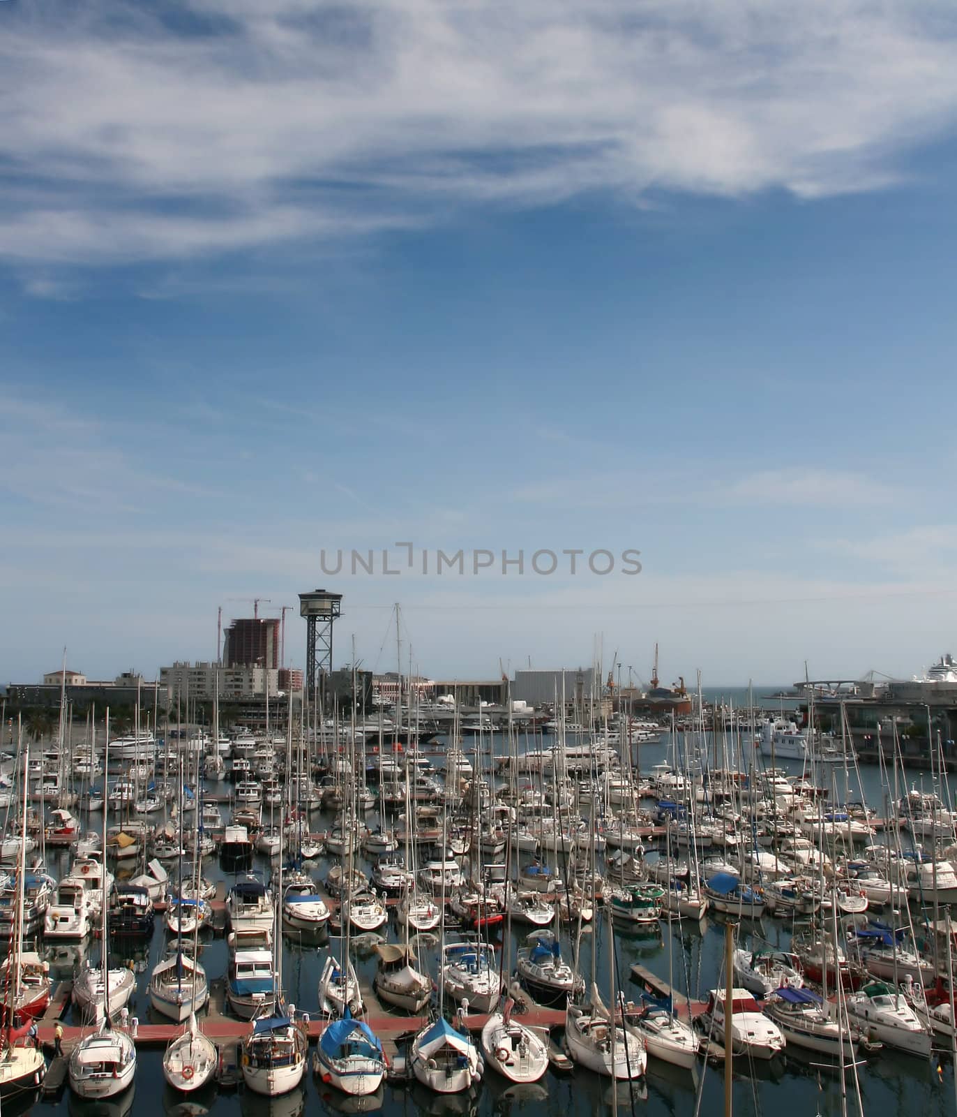 Boats and yachts at Barcelona harbour