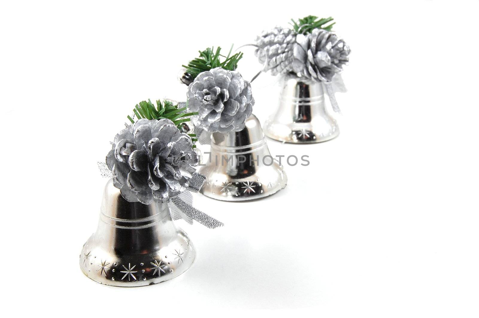 some bells isolated on a white background