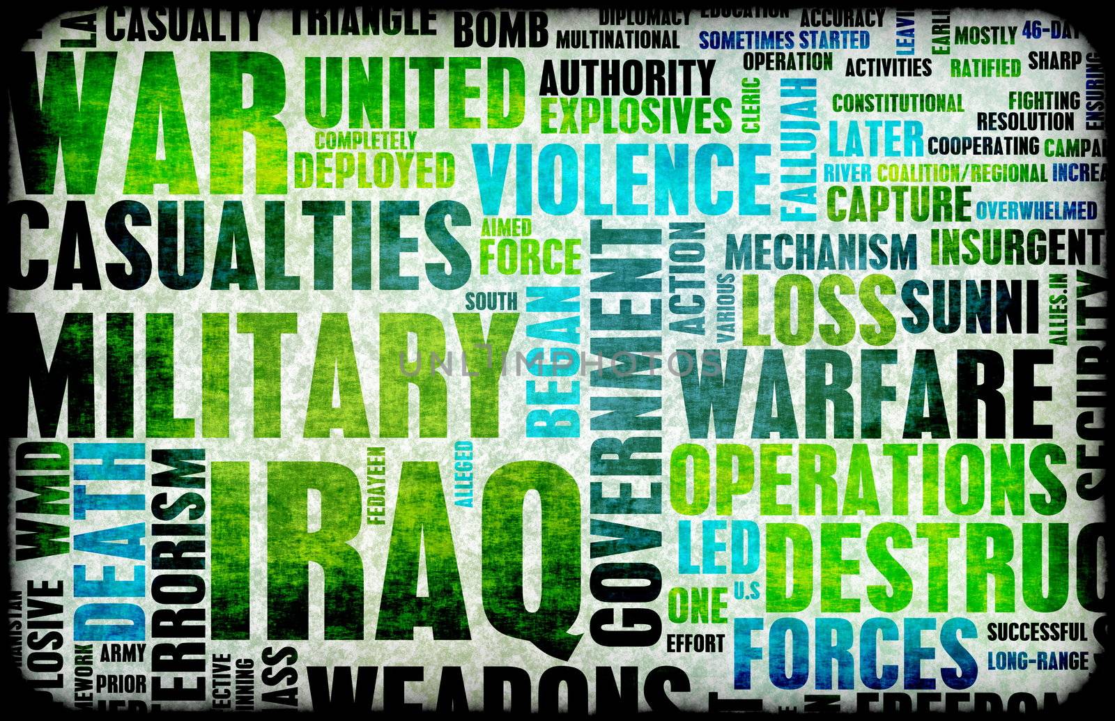 Iraq War as a Grunge Abstract Background