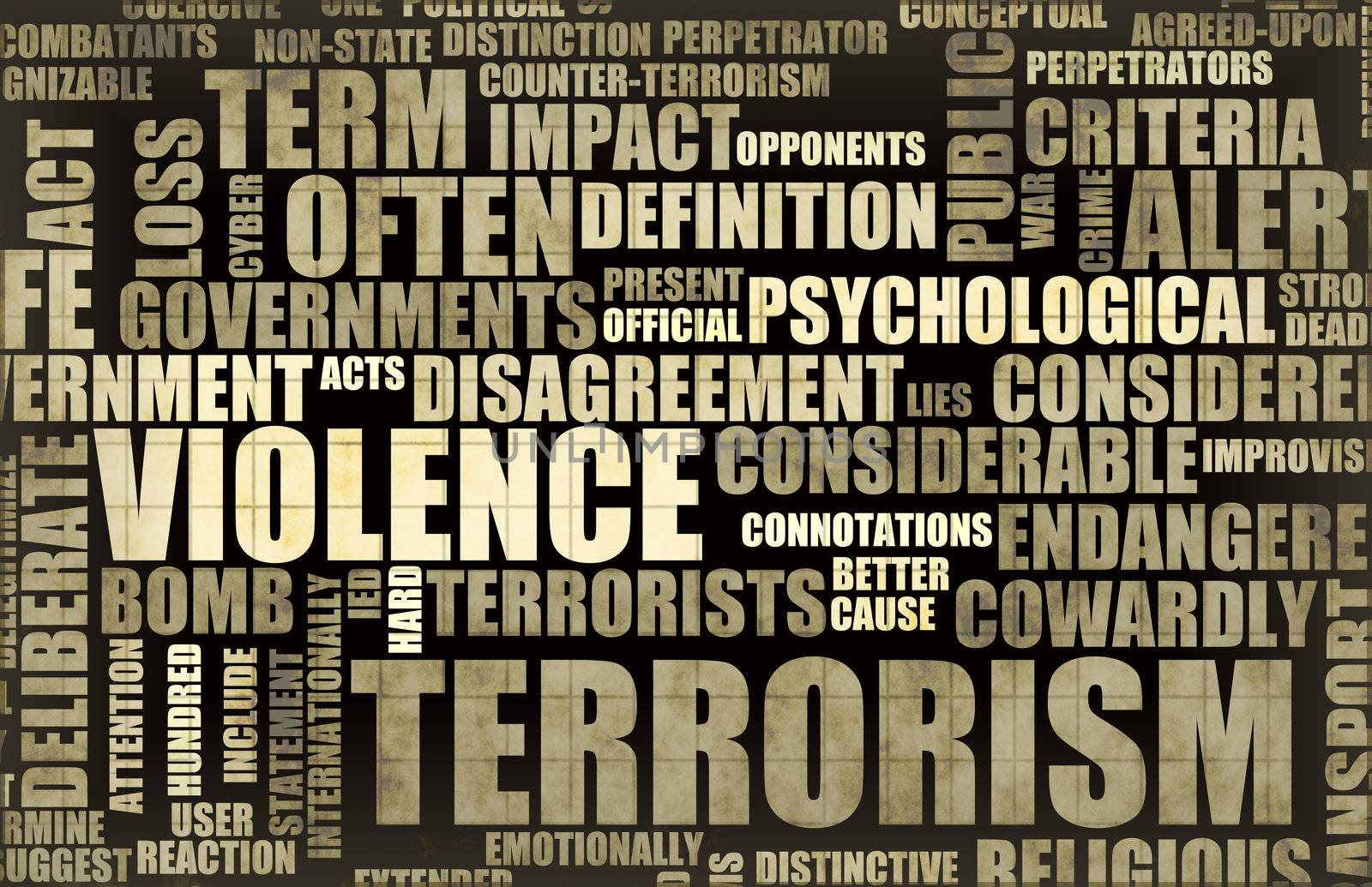 Terrorism in the News Headline Newspaper Art