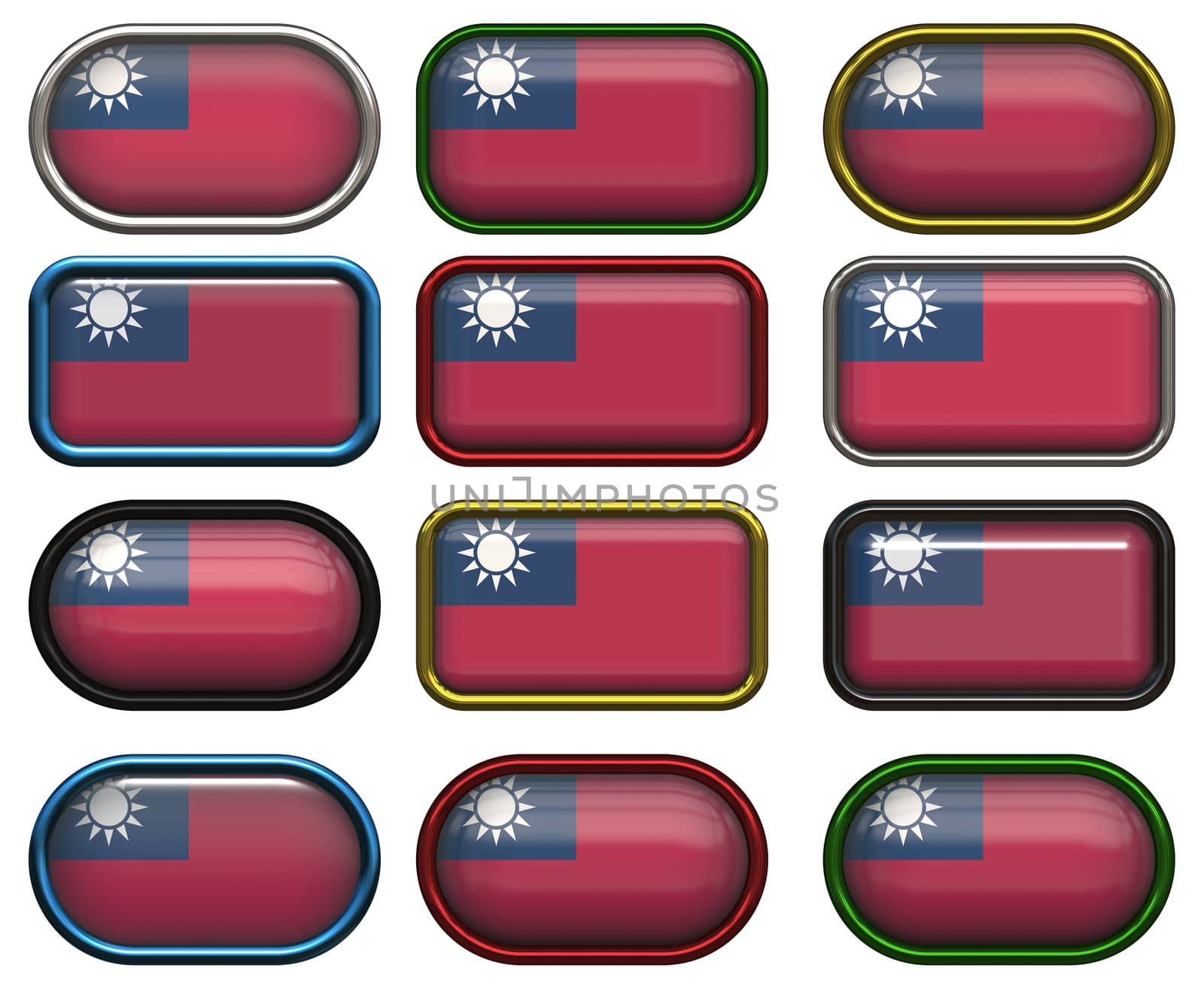 twelve Great buttons of the Flag of Taiwan