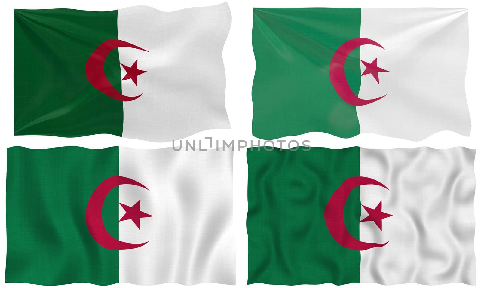 Four Great Images of the Flag of algeria