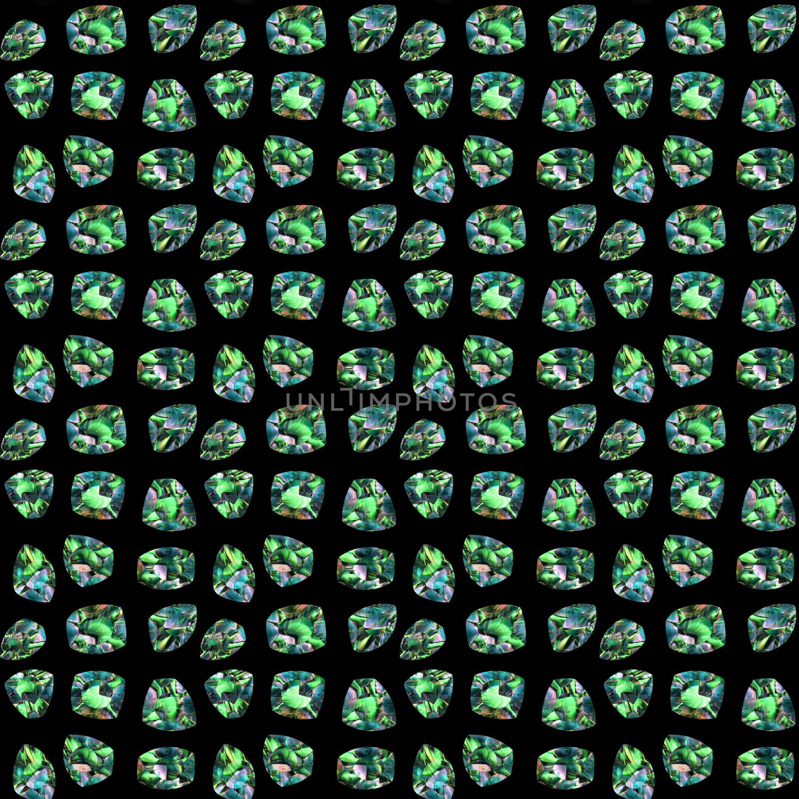 large image of a hoard of emerald gemstones on a black background
