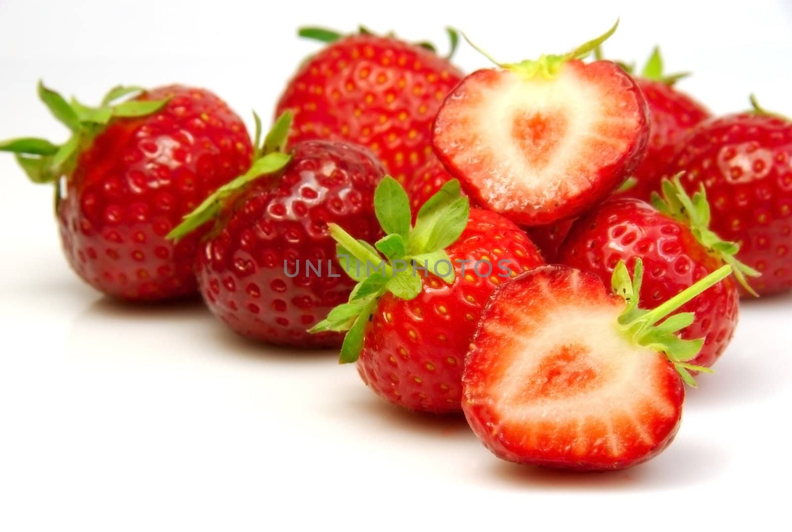 Shot of a pile of fresh strawberries